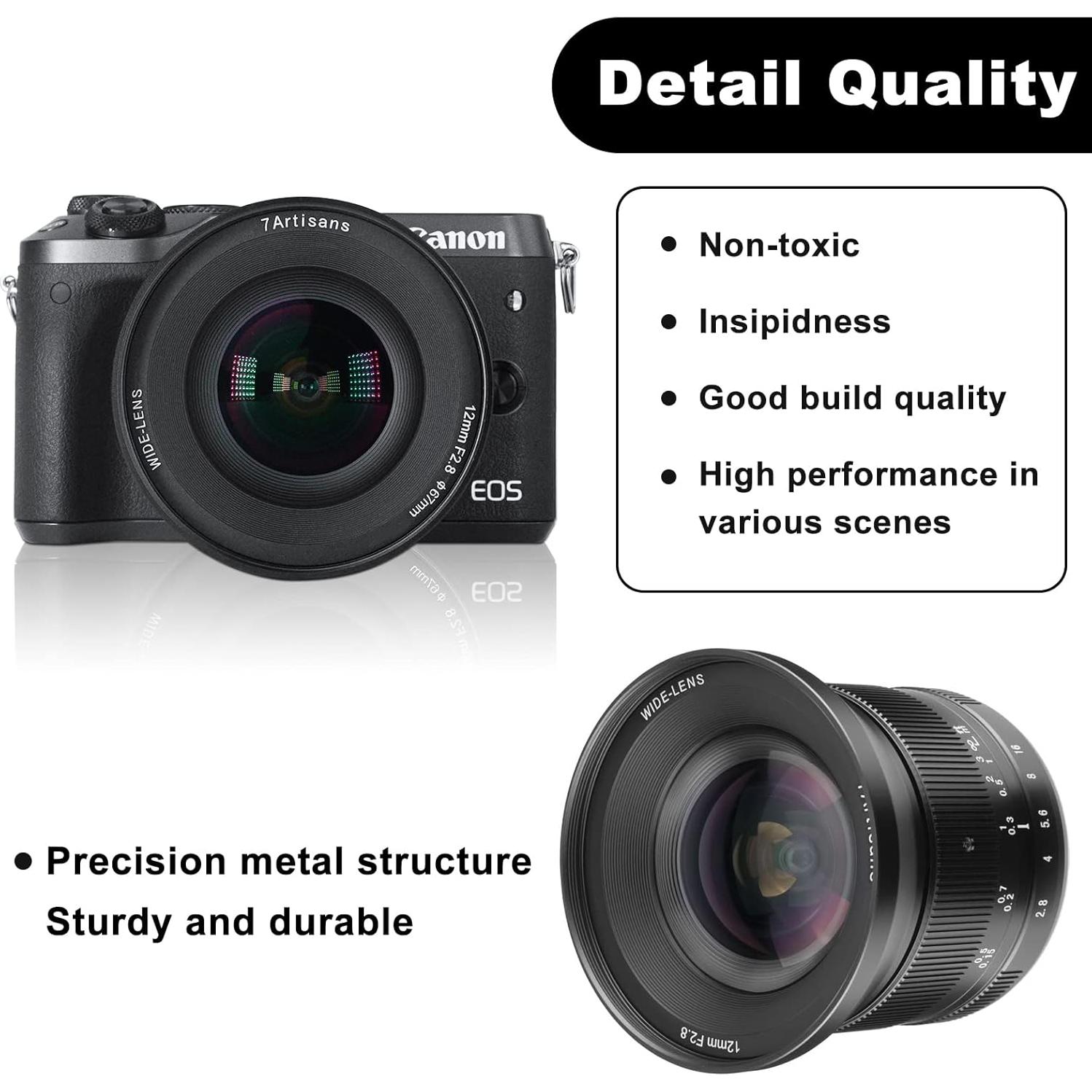 Lente Gran Angular 7Artisans 12mm F2.8 MFT para Olympus/Panasonic