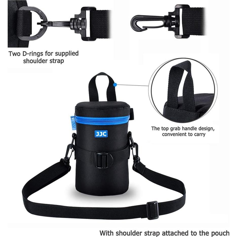 Funda para Lente JJC DLP-3II, Poliester, 80x155mm, Resistente