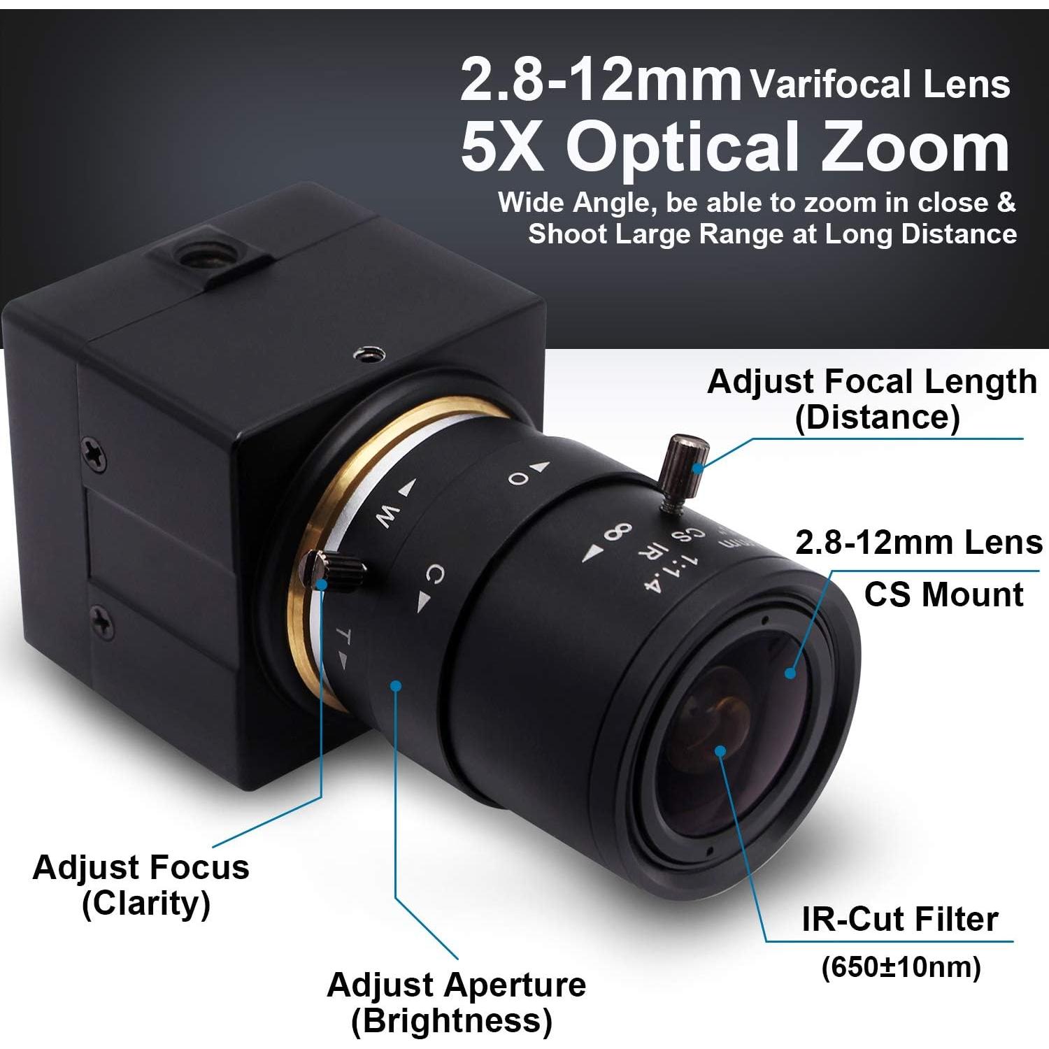 Cámara Web USB SVPRO 1080P HD Lente Zoom 2.8-12mm