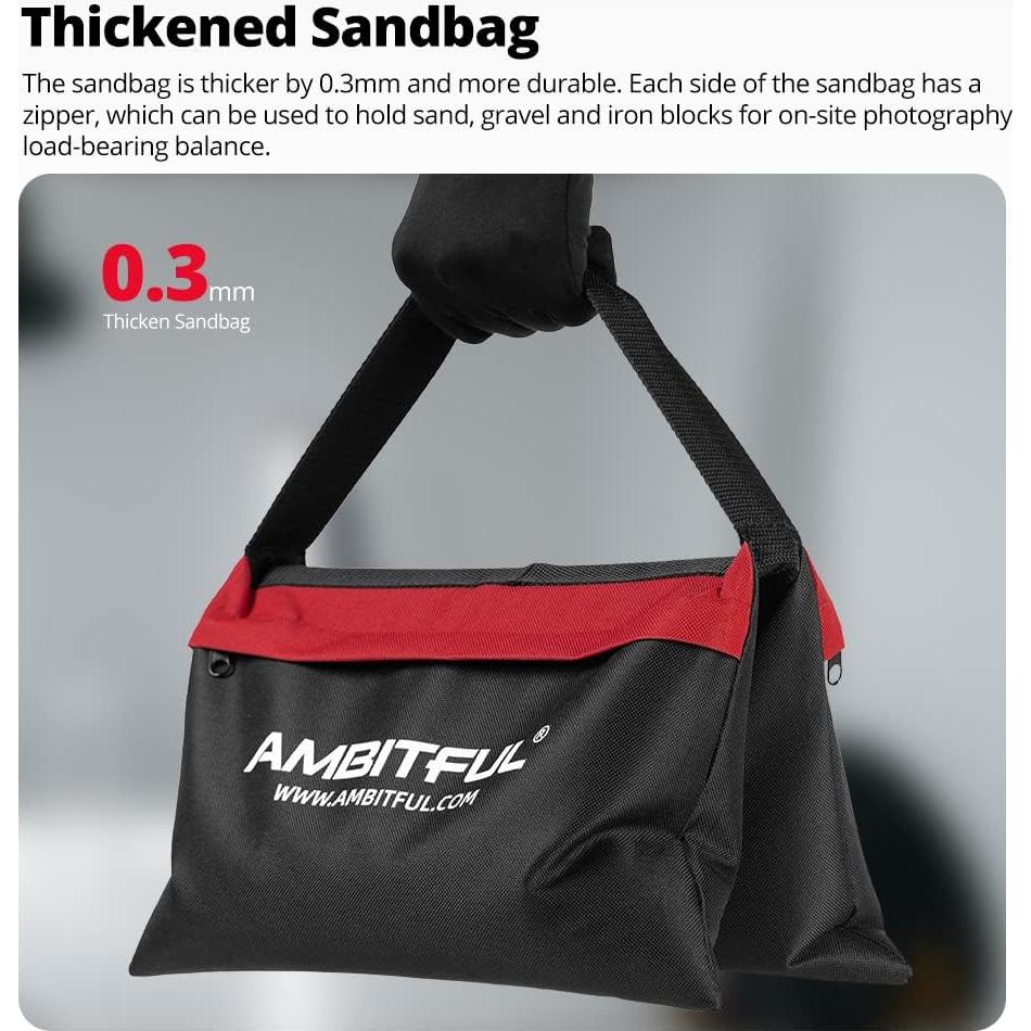 Bolsas de Arena AMBITFUL para Estudio de Fotografía - 2 Piezas
