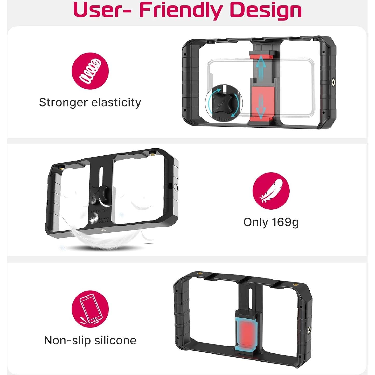 Soporte de Video Ulanzi U-Rig Pro para Smartphone Negro