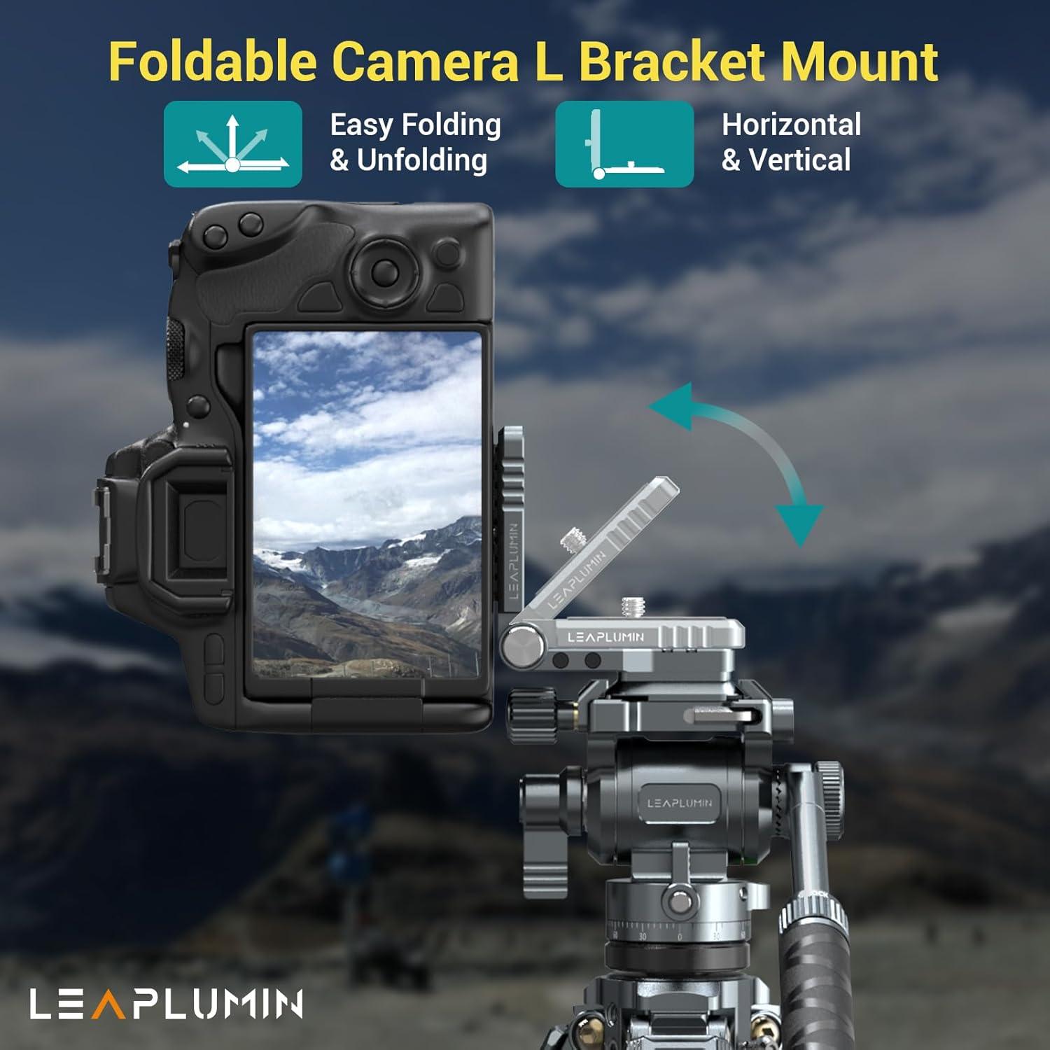 Soporte en L Plegable Leaplumin para Cámara DSLR Gris