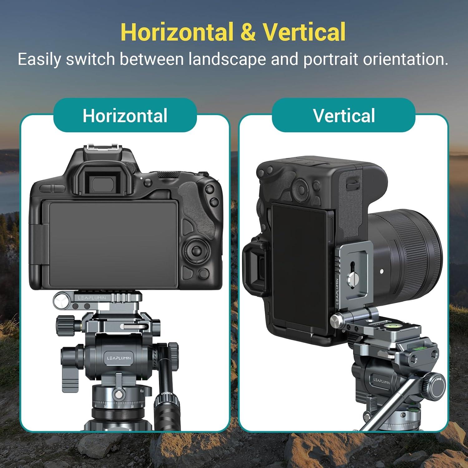 Soporte en L Plegable Leaplumin para Cámara DSLR Gris