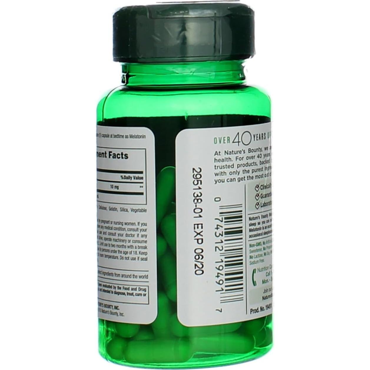 Cápsulas de Melatonina Nature's Bounty 10mg 120 unidades