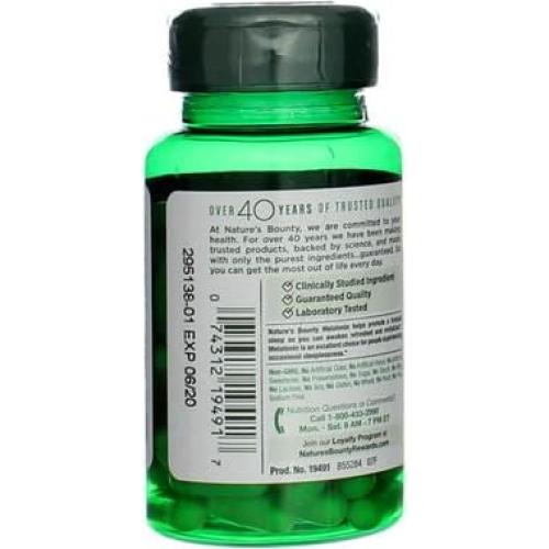 Cápsulas de Melatonina Nature's Bounty 10mg 120 unidades
