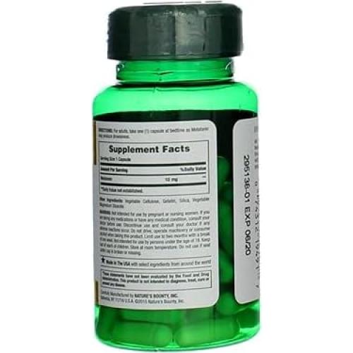 Cápsulas de Melatonina Nature's Bounty 10mg 120 unidades