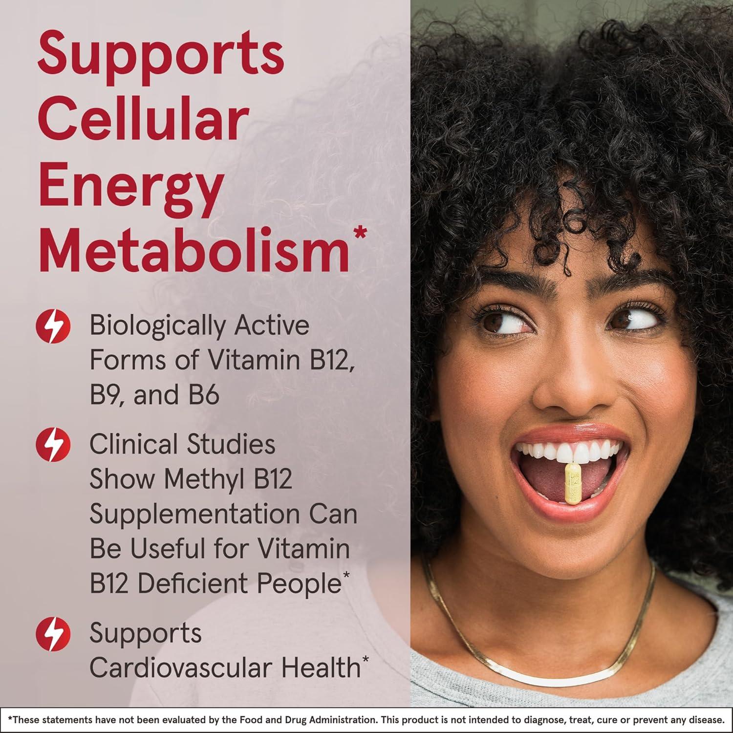 Suplemento Jarrow Formulas Metil B-12 1000 mcg y Folato 400 mcg