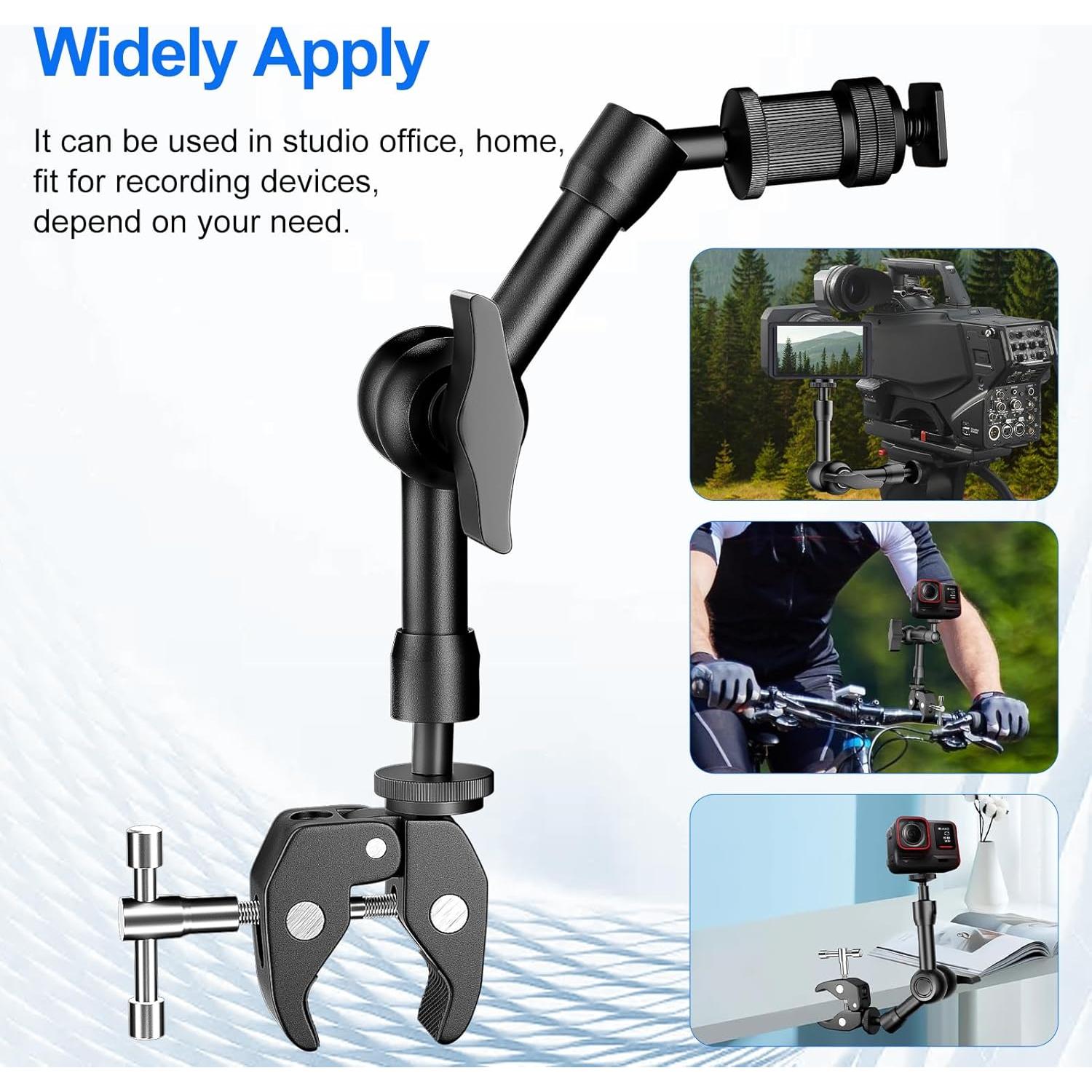 Soporte de Cámara EMART con Brazo Mágico 18cm y Super Clamp