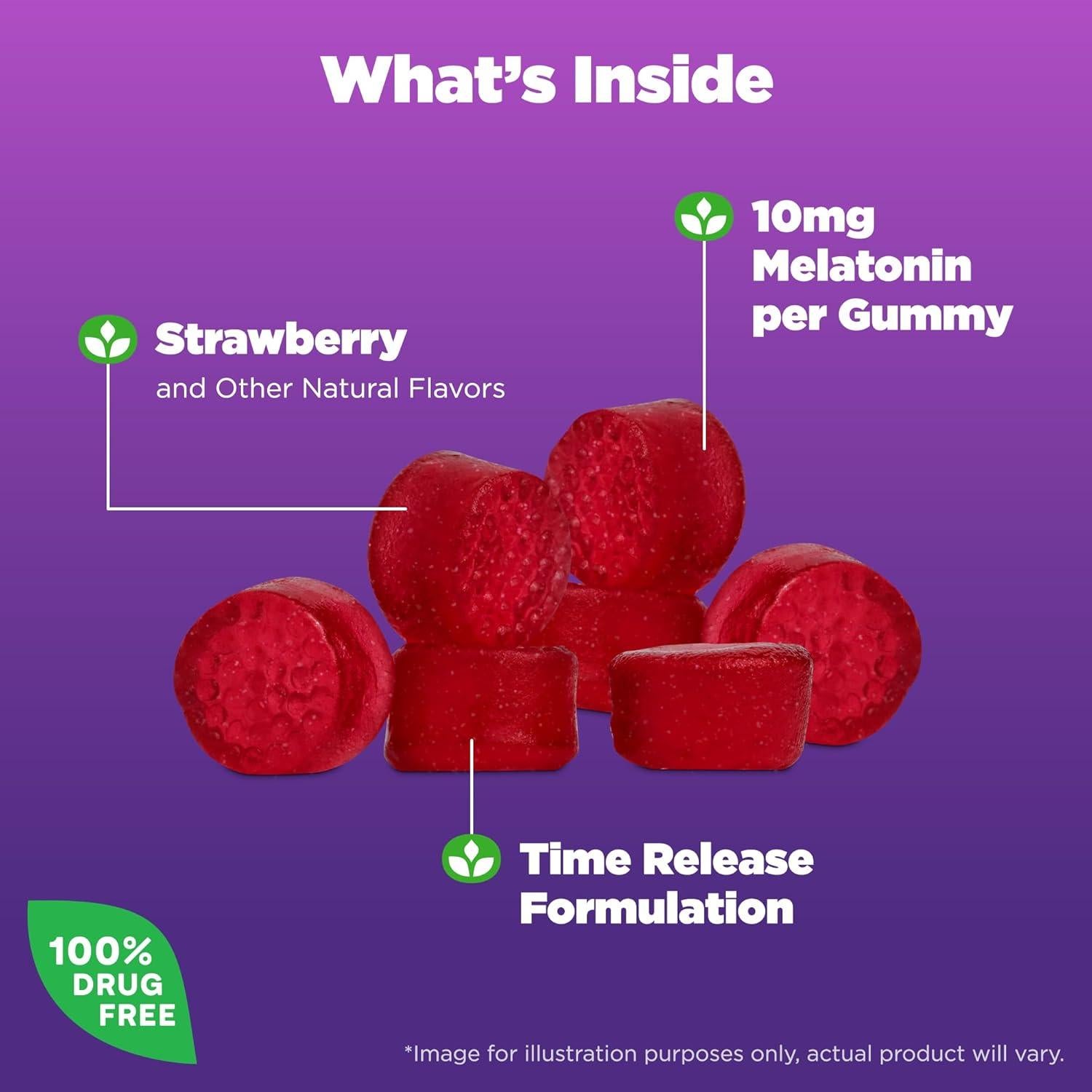 Gominolas de Melatonina Natrol 10 mg Sabor Fresa 35 Unidades