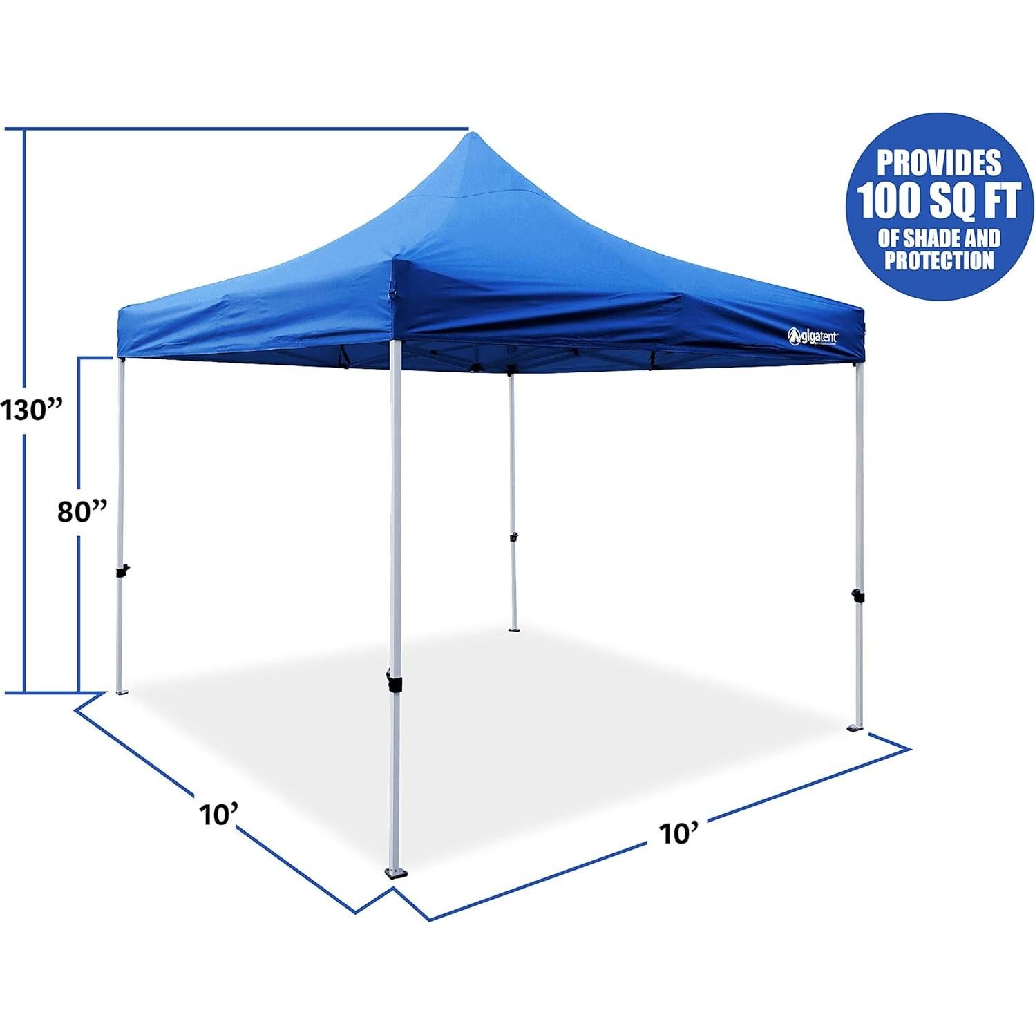 Carpa GigaTent Clásico 3x3m Altura Ajustable 330cm Blanca