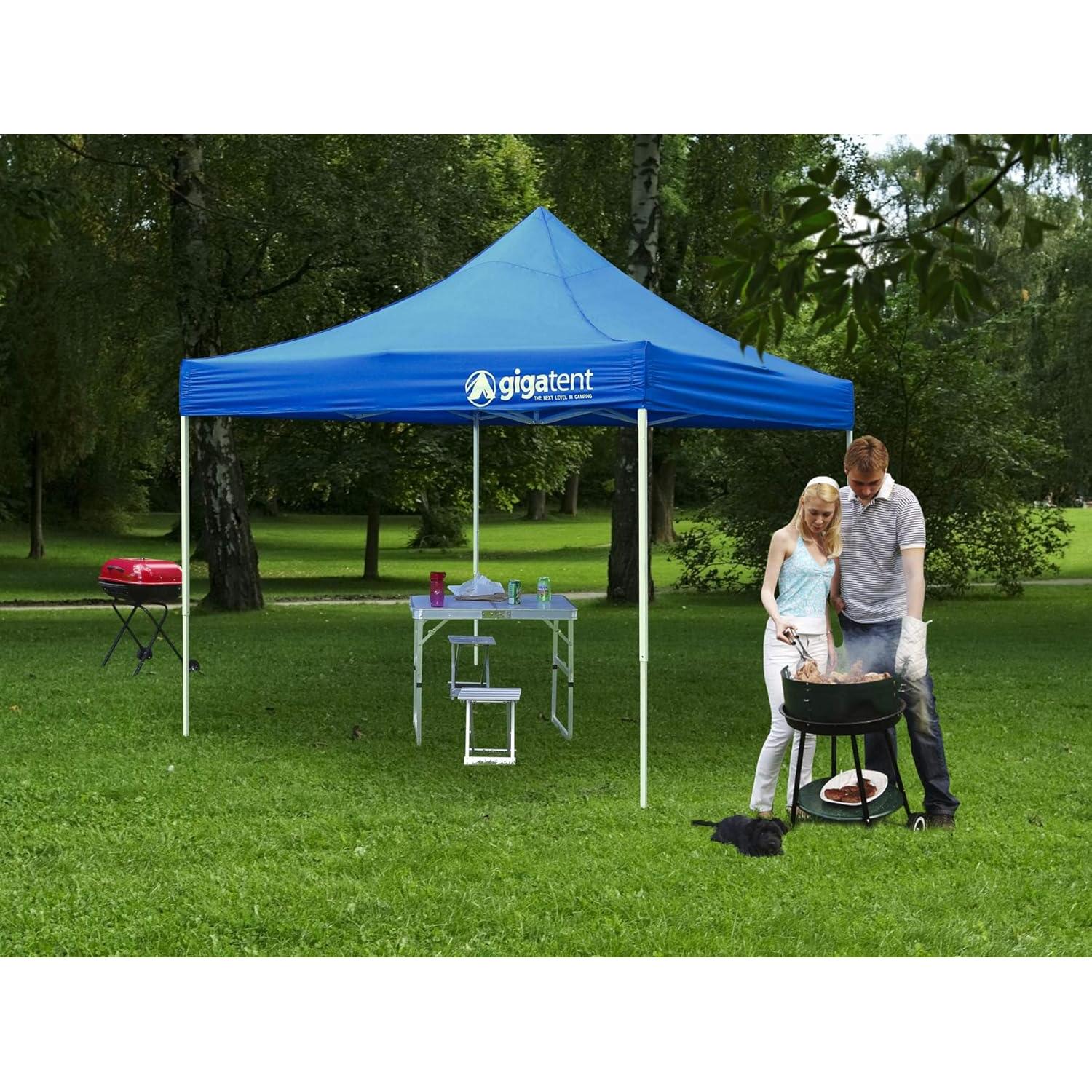 Carpa GigaTent Clásico 3x3m Altura Ajustable 330cm Blanca