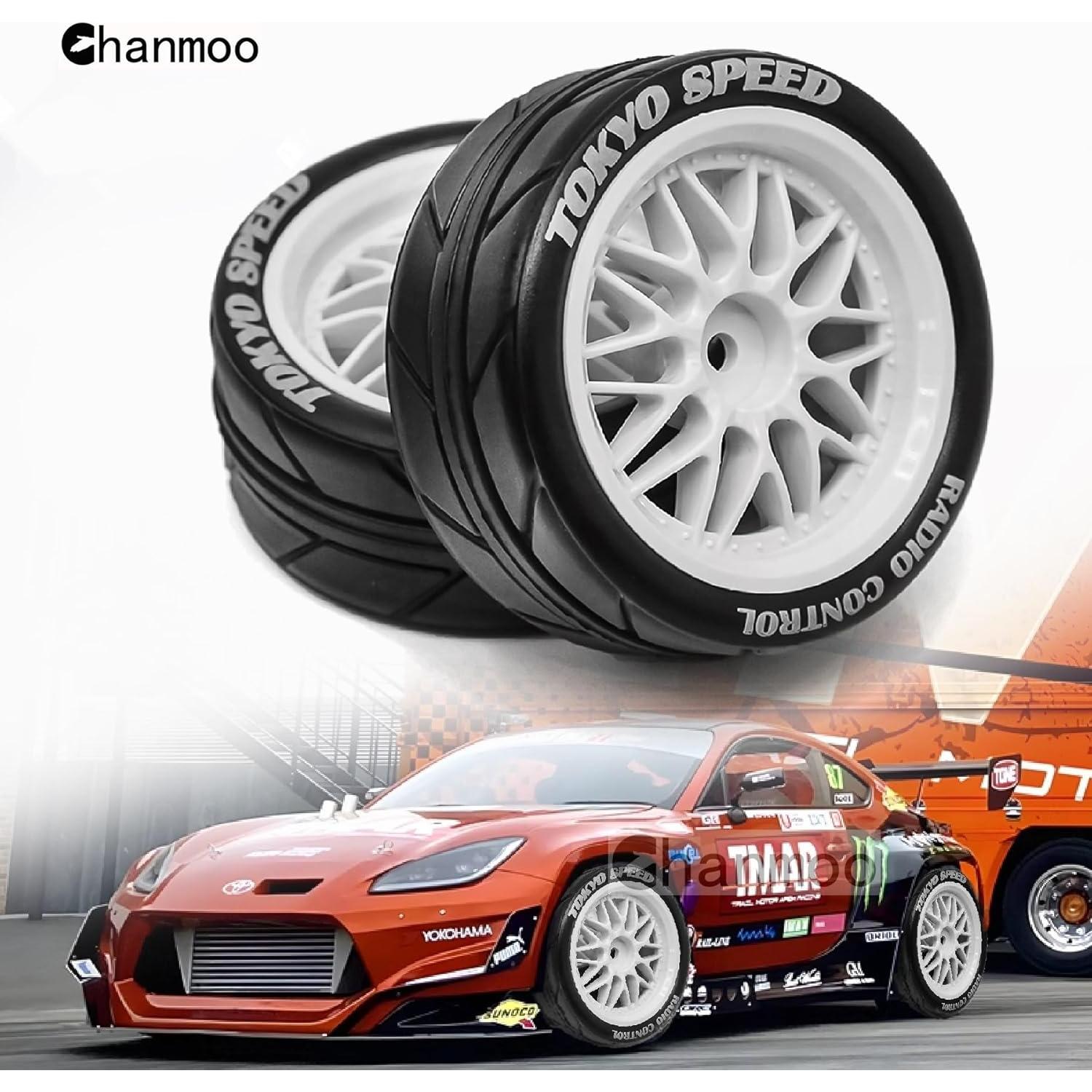 Neumáticos RC On Road 1/10 Chanmoo 65mm 4 Piezas Drift