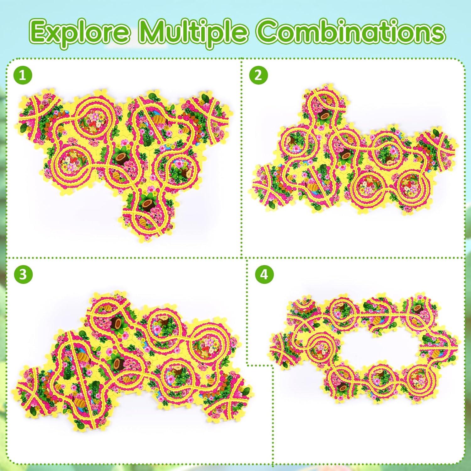 Juego de Pista de Autos Rompecabezas VESPRO 10 Piezas Abeja