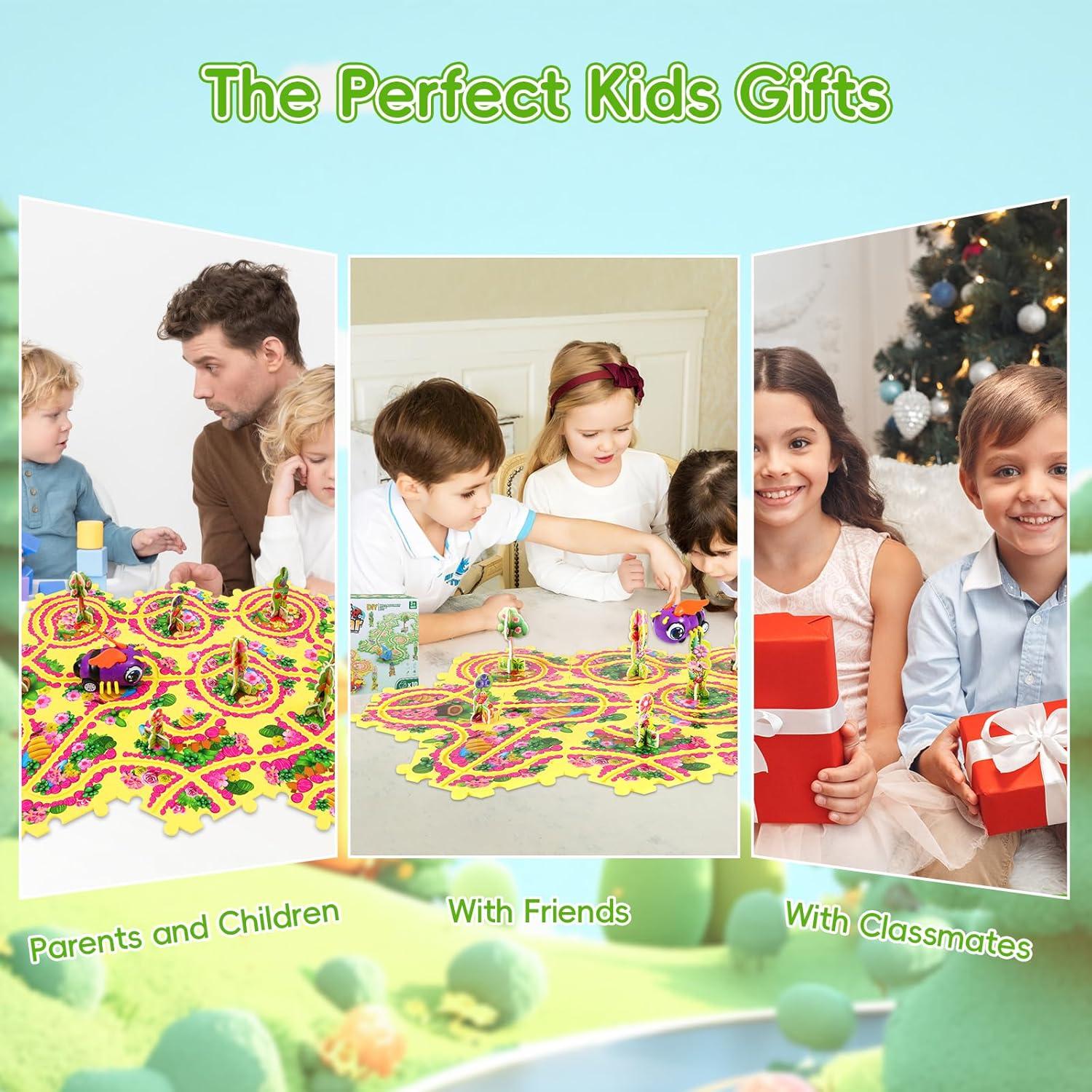 Juego de Pista de Autos Rompecabezas VESPRO 10 Piezas Abeja