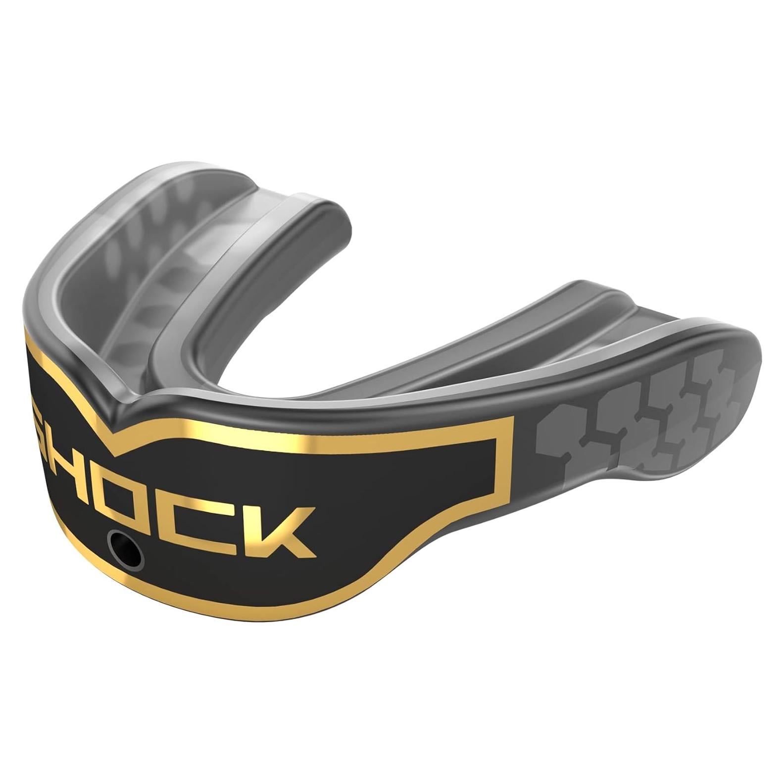 Protector Bucal Deportivo Shock Doctor Gel Max Power Negro/Oro
