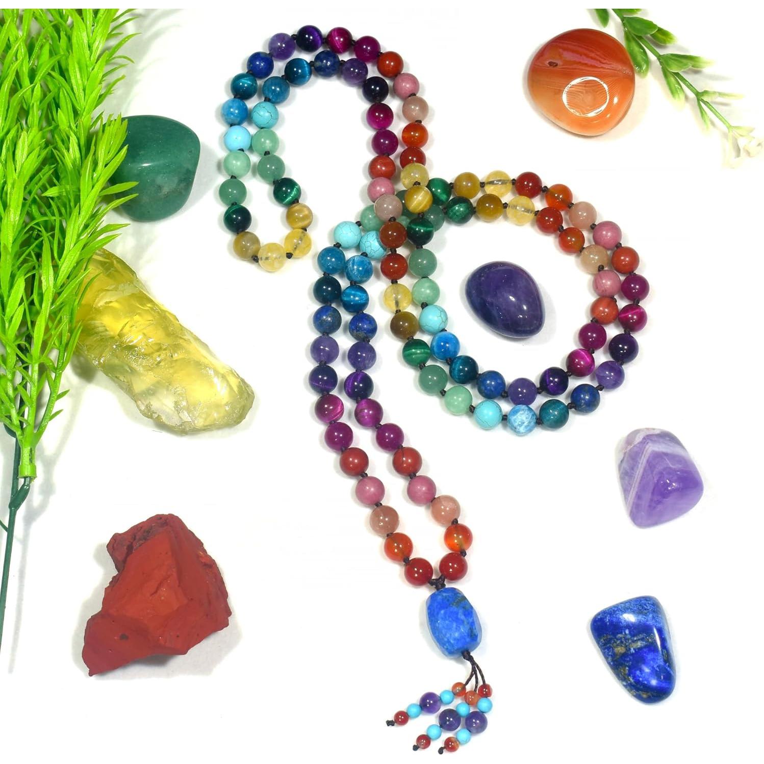 Collar de cuentas mala 108 Ayriwoyi piedras naturales 101.6 cm