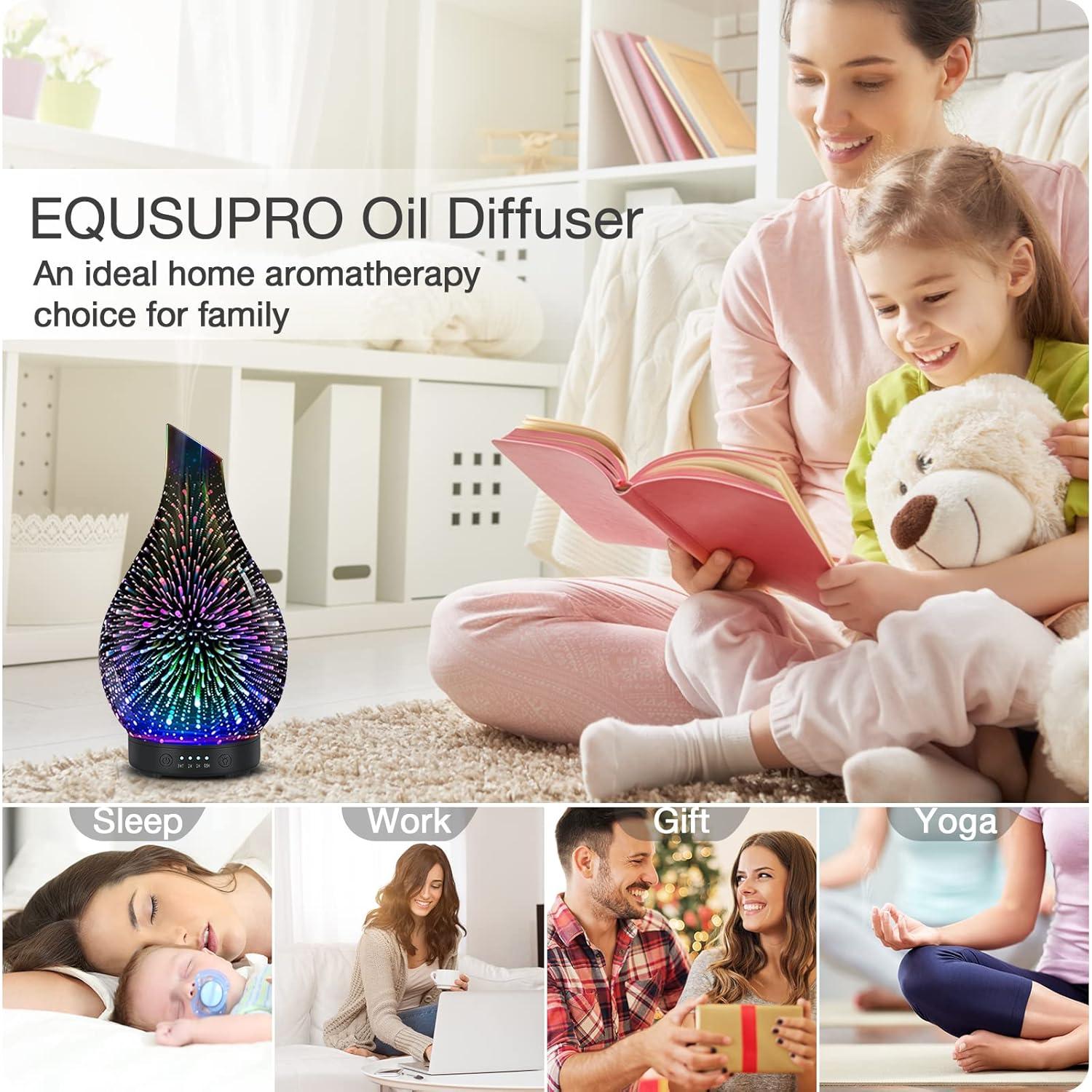 Difusor de Aceite Esencial EQUSUPRO 120ml Ultrasónico Plata