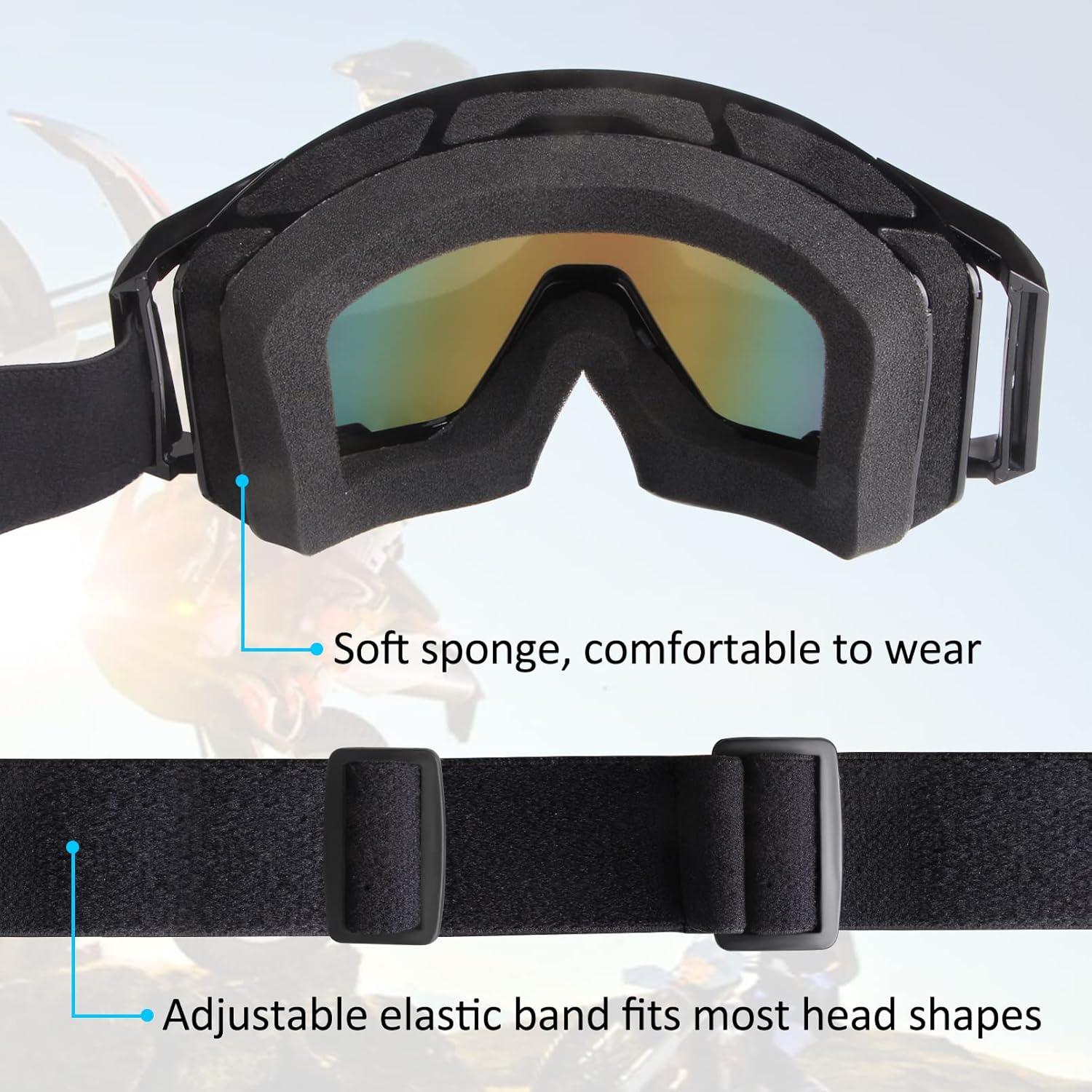 Gafas de Motocicleta Dmeixs UV A prueba de Roturas Marco Negro