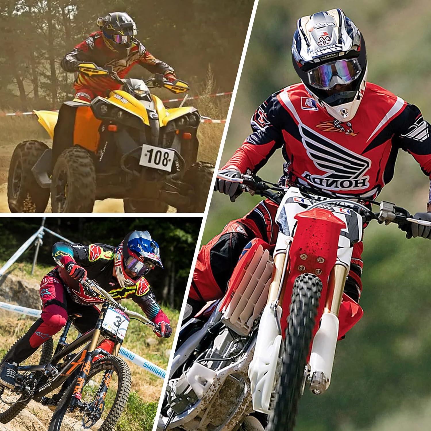 Gafas de Motocicleta Dmeixs UV A prueba de Roturas Marco Negro