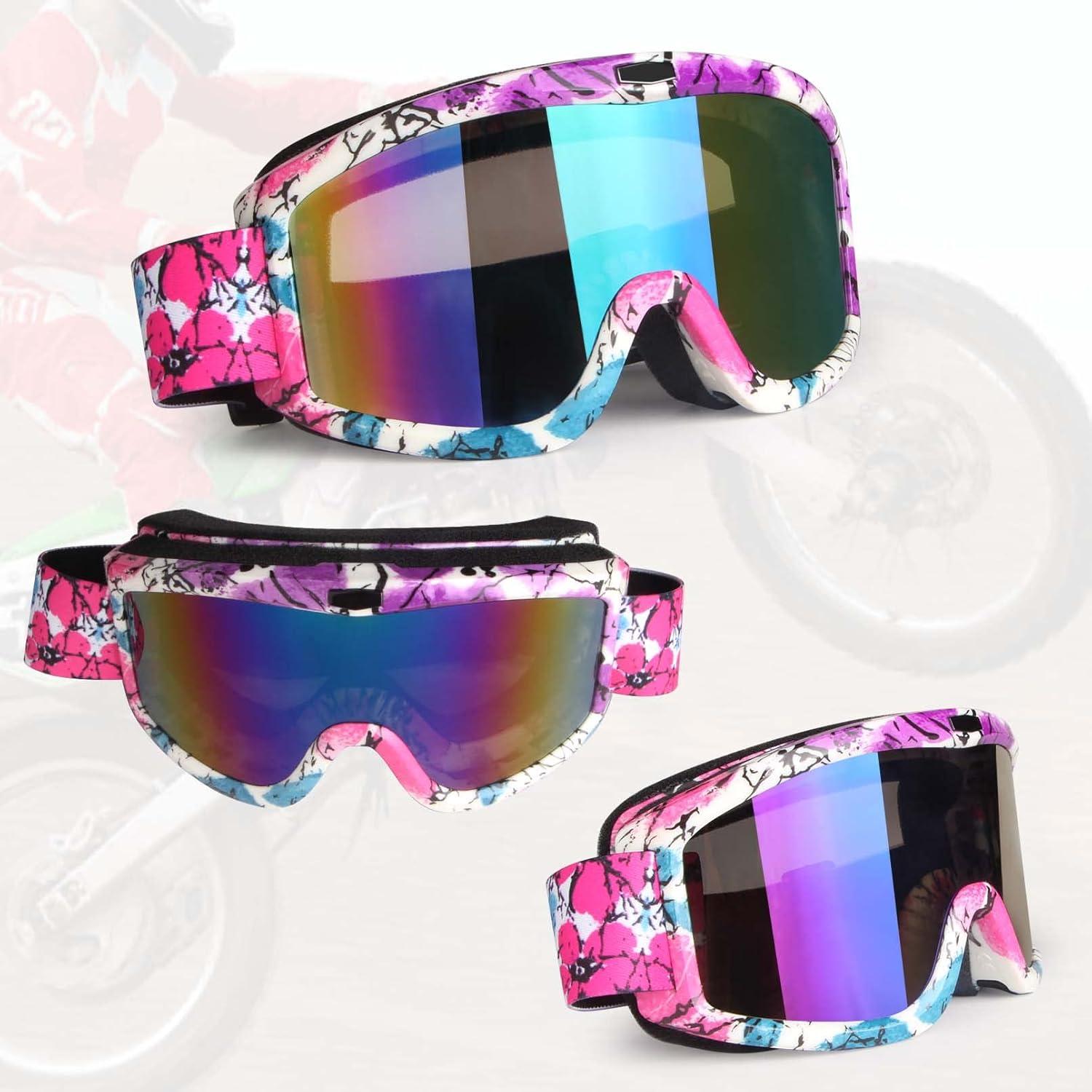 Gafas de Motocicleta Dmeixs GOGMSI Rosadas UV y Antirayaduras