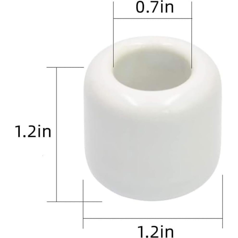 Juego de 8 Soportes de Velas Cerámica XZJMY 1.8 cm Negro/Blanco