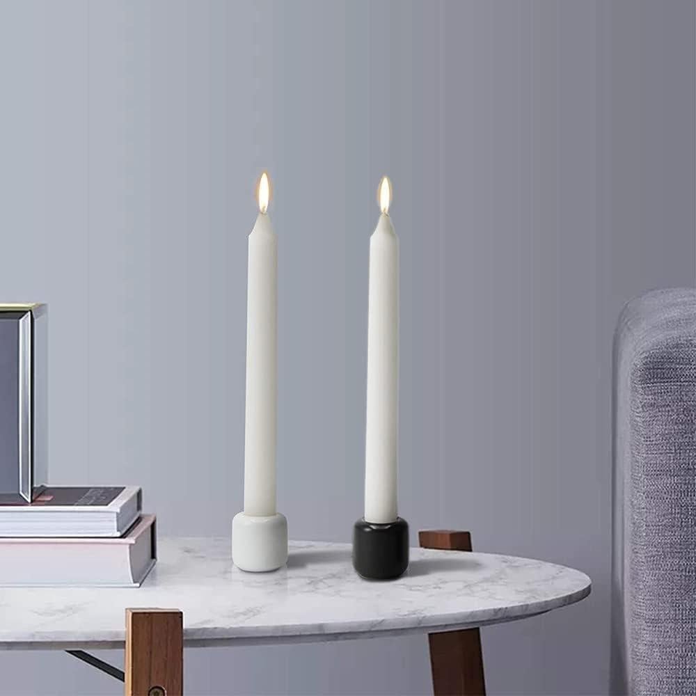 Juego de 8 Soportes de Velas Cerámica XZJMY 1.8 cm Negro/Blanco