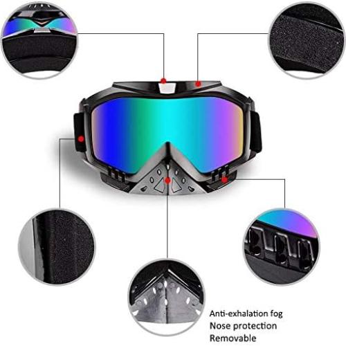 Gafas de Motocross Dmeixs Lente Colorido Anti UV y Anti Niebla