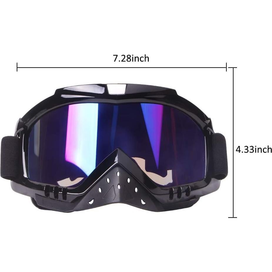 Gafas de Motocross Dmeixs Lente Colorido Anti UV y Anti Niebla