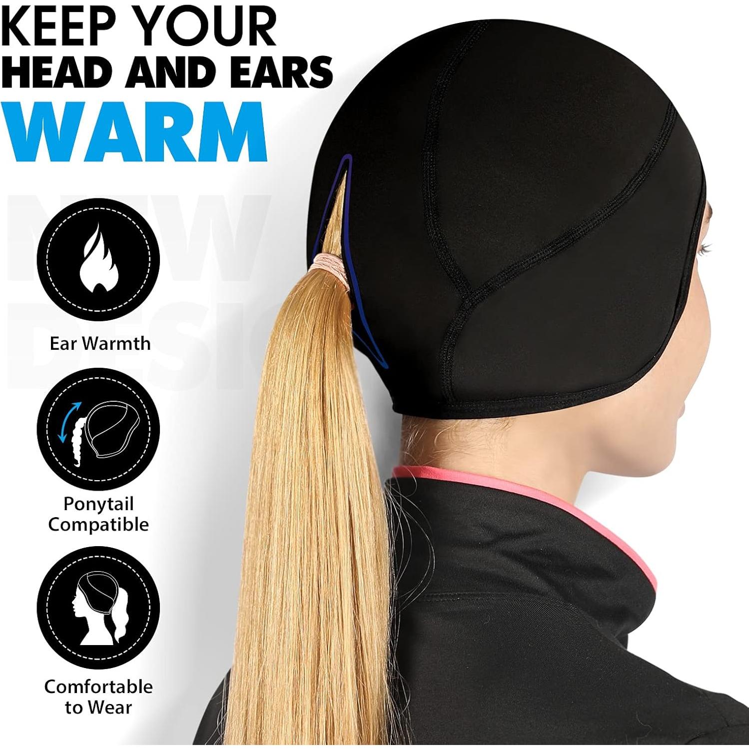 Gorro de Invierno para Mujeres Hikenture con Agujero para Coleta