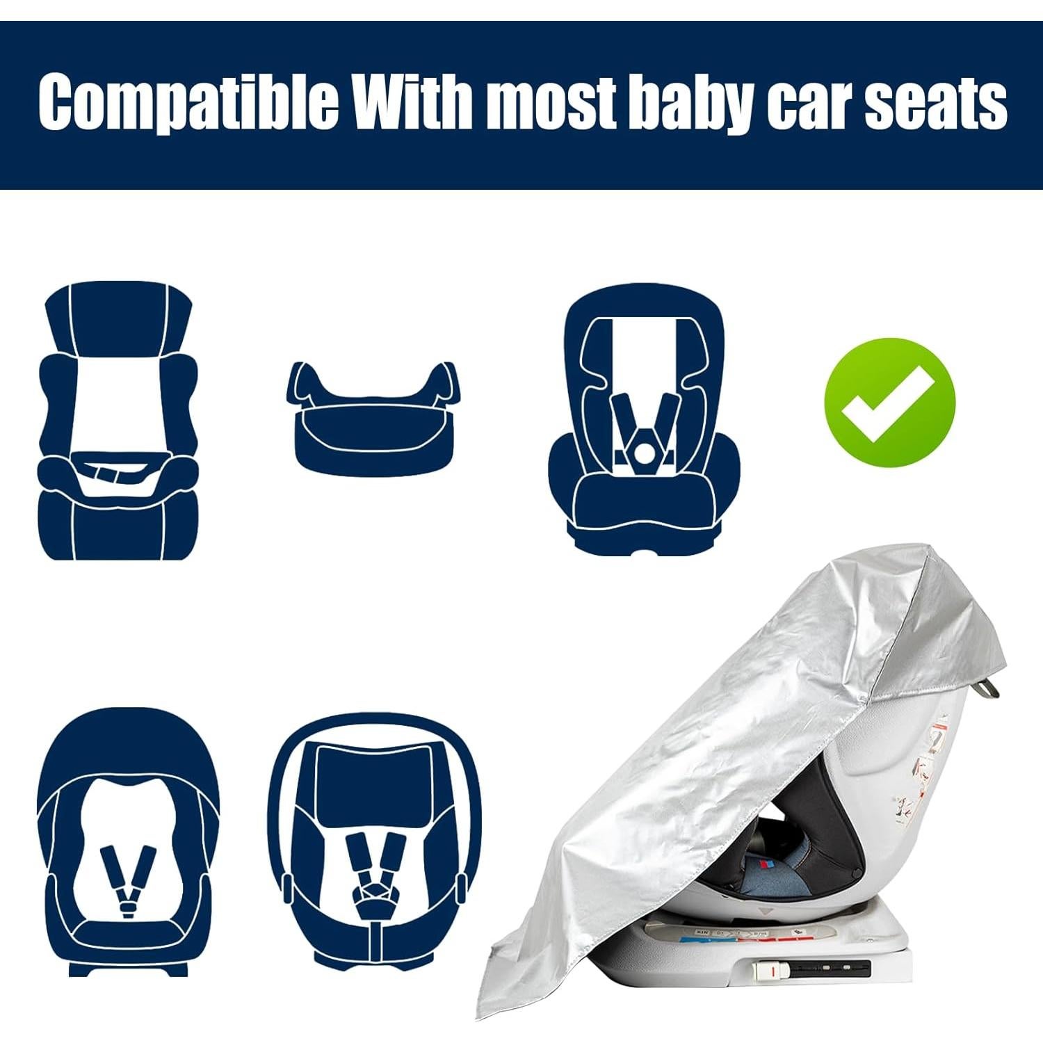 Cubierta Sombra DUSCOKE para Silla de Auto Bebé 94x74cm UV
