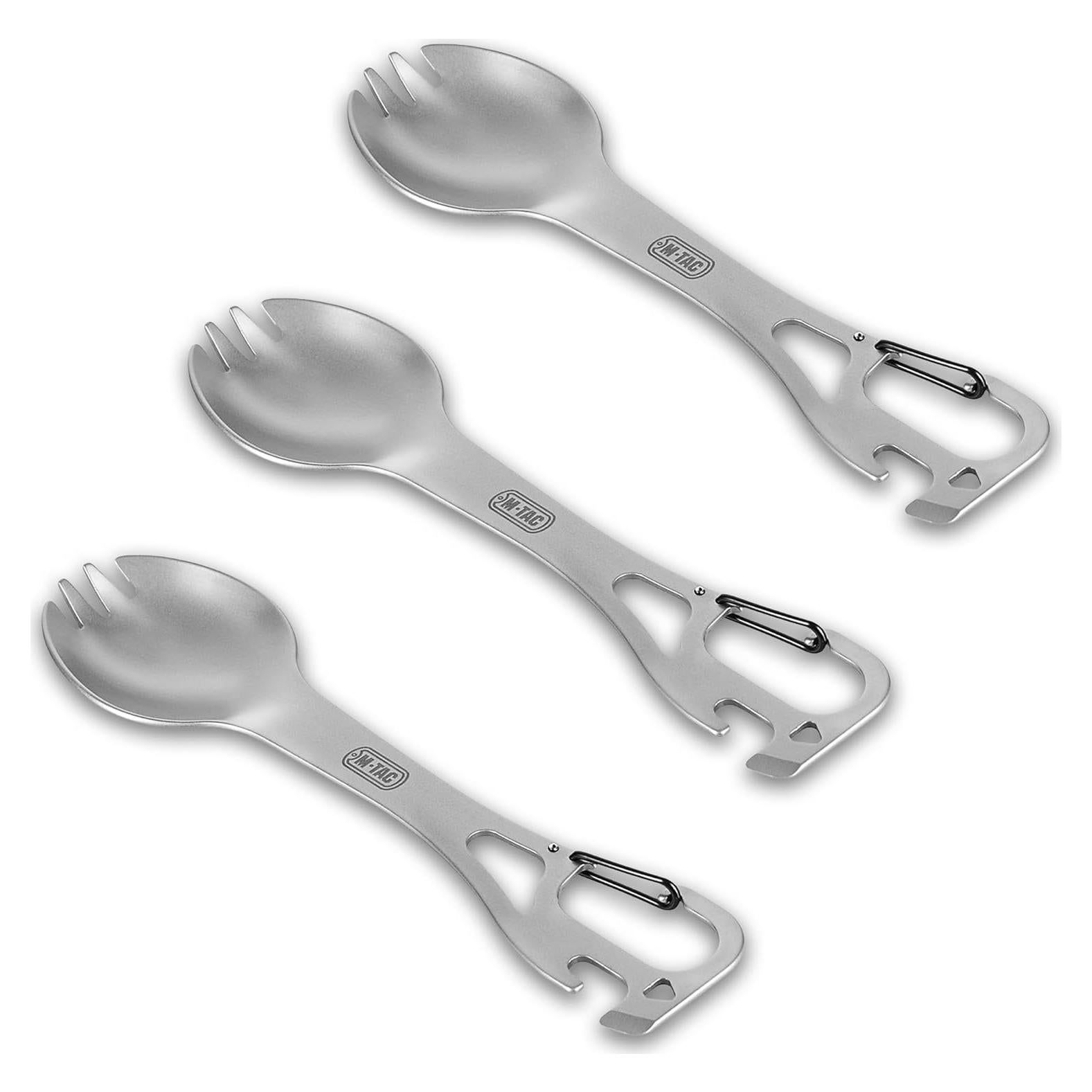Juego de Utensilios de Camping M-Tac 3 en 1 Acero Inoxidable