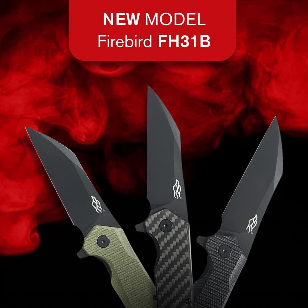 Cuchillo Plegable Firebird FH31B-BK Acero D2 Mango G10 19.56cm