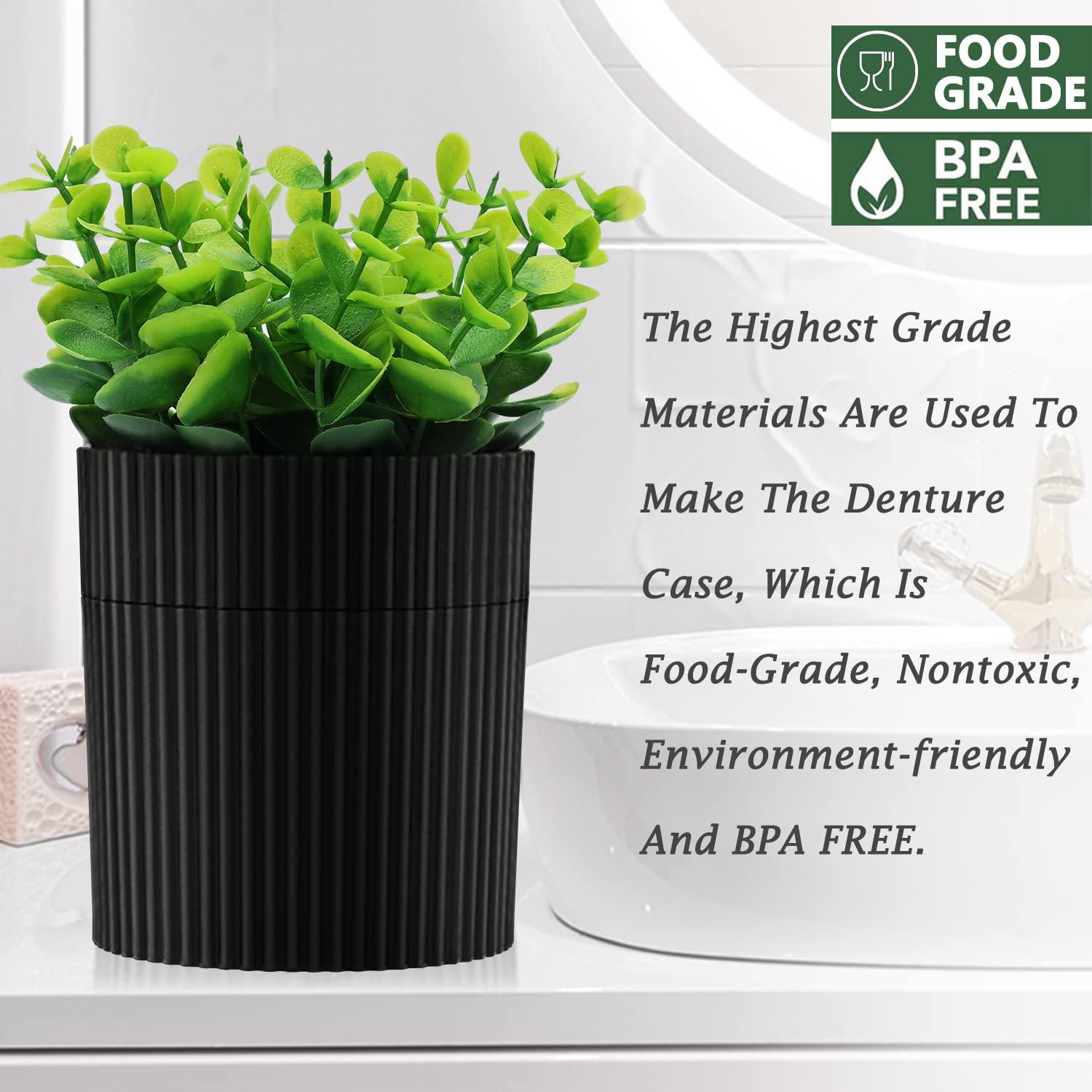 Estuche para Dentaduras YCROJBK con Diseño de Eucalipto 9.4x16.5cm