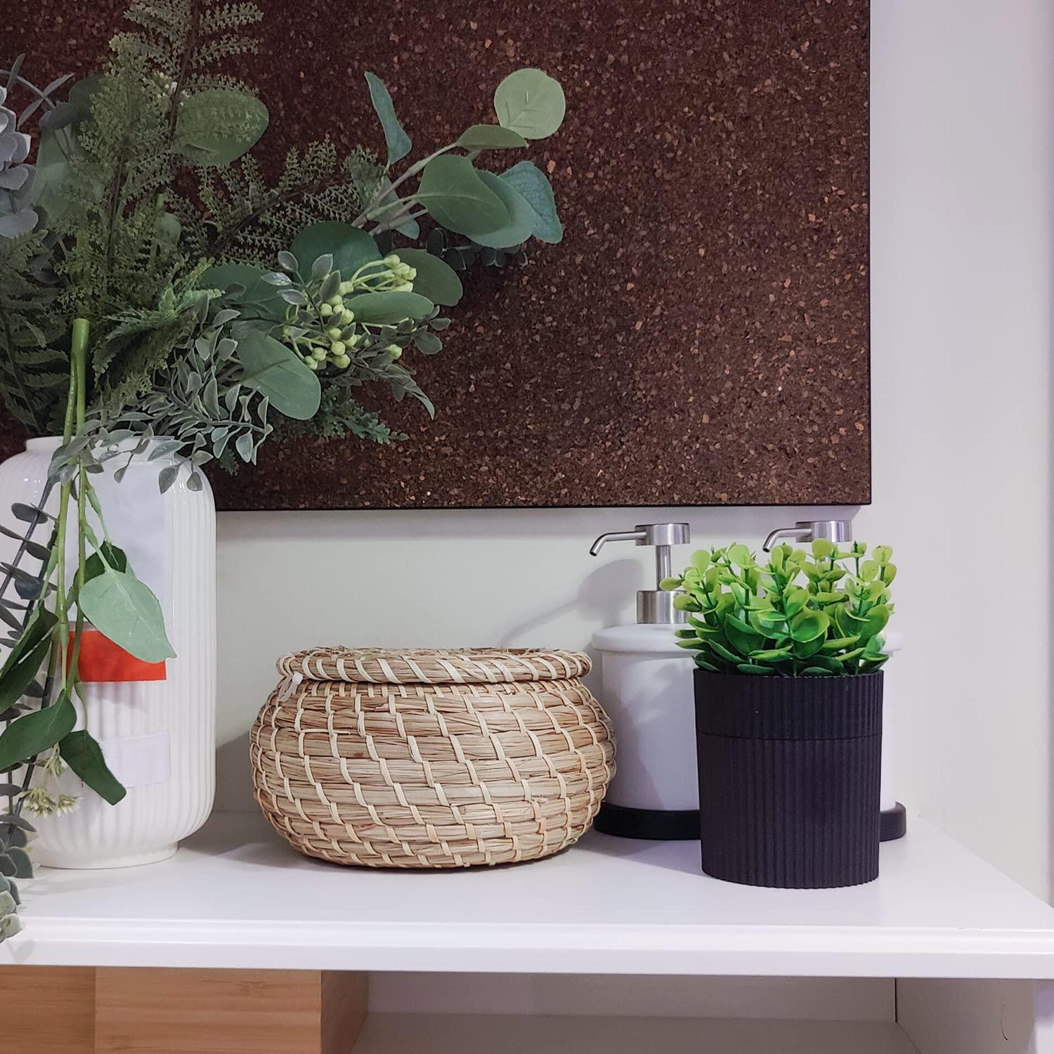 Estuche para Dentaduras YCROJBK con Diseño de Eucalipto 9.4x16.5cm