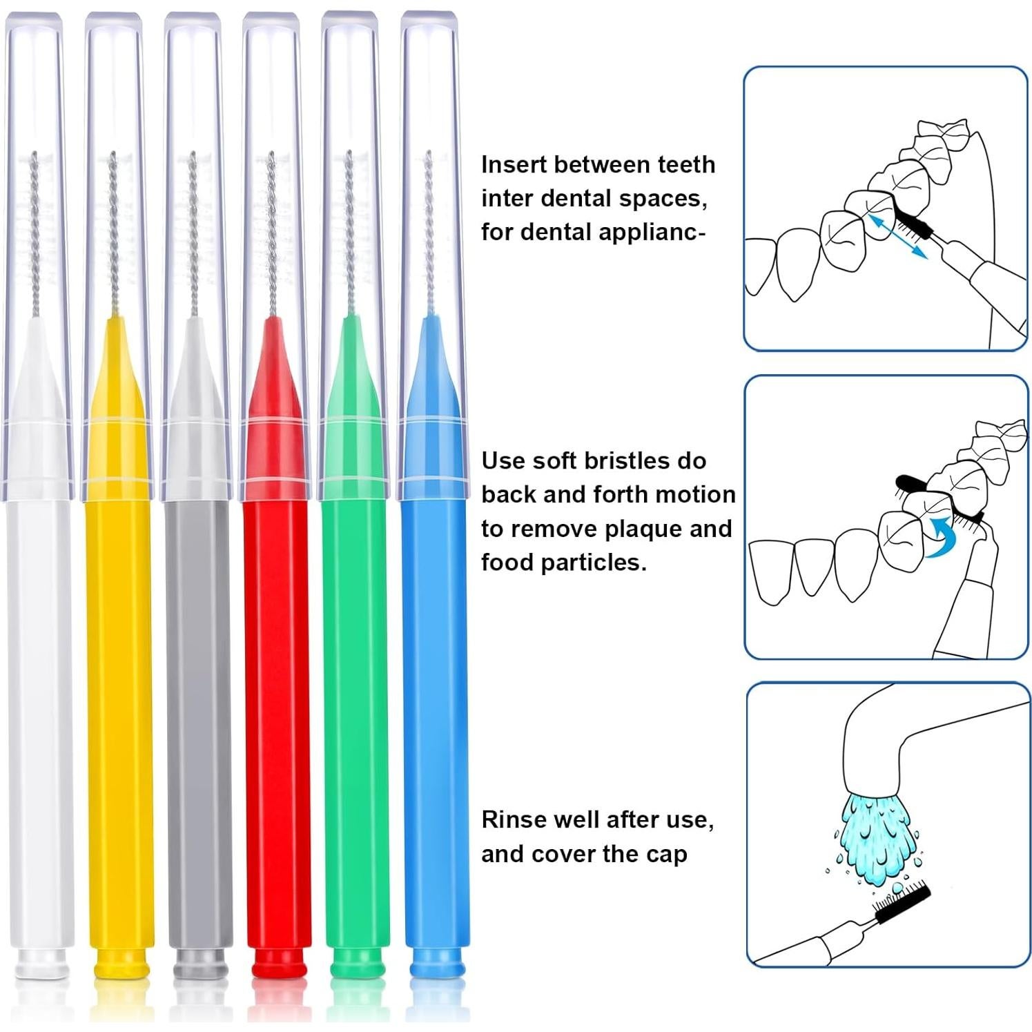 Cepillos Interdentales Patelai 100 Piezas Colores Variados