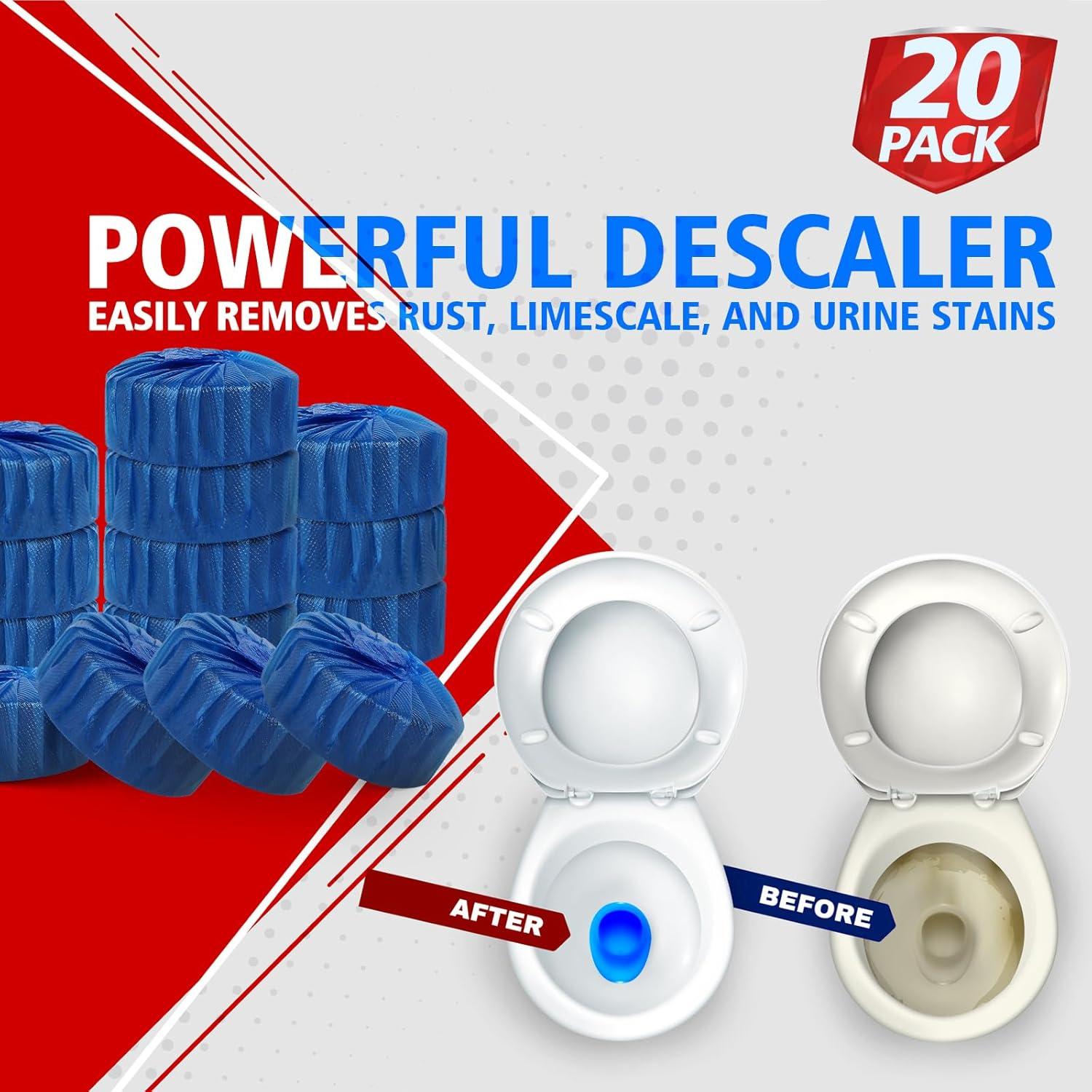 Tabletas Limpiadoras de Inodoro USKICH 20 Unidades Azul