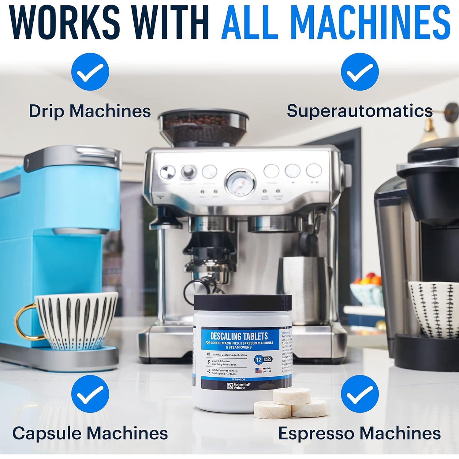 Tabletas Desincrustantes Valores Esenciales 12 Unidades para Espresso