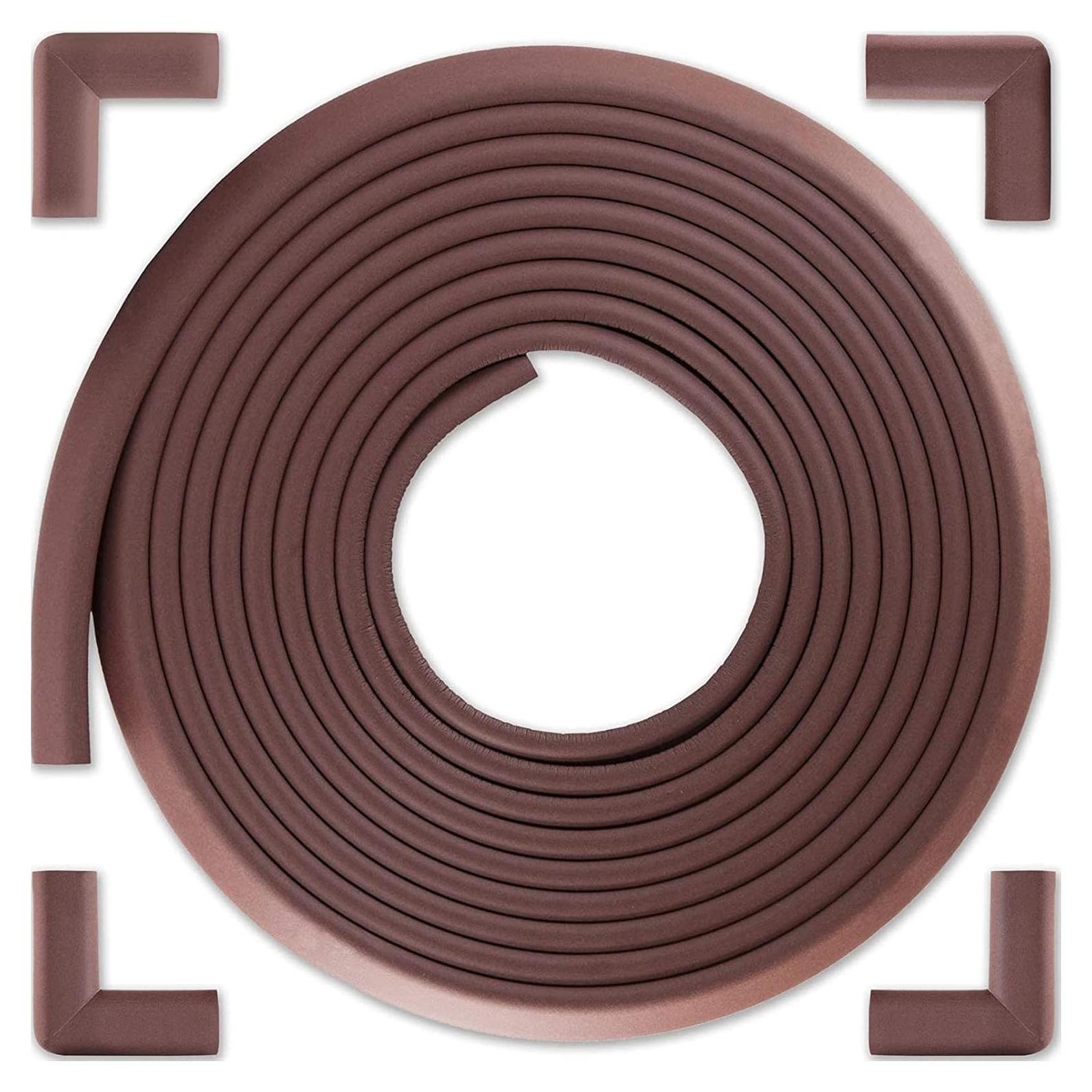 Protector de Bordes Bebé Earth 5m + 4 Esquinas Espuma Marrón