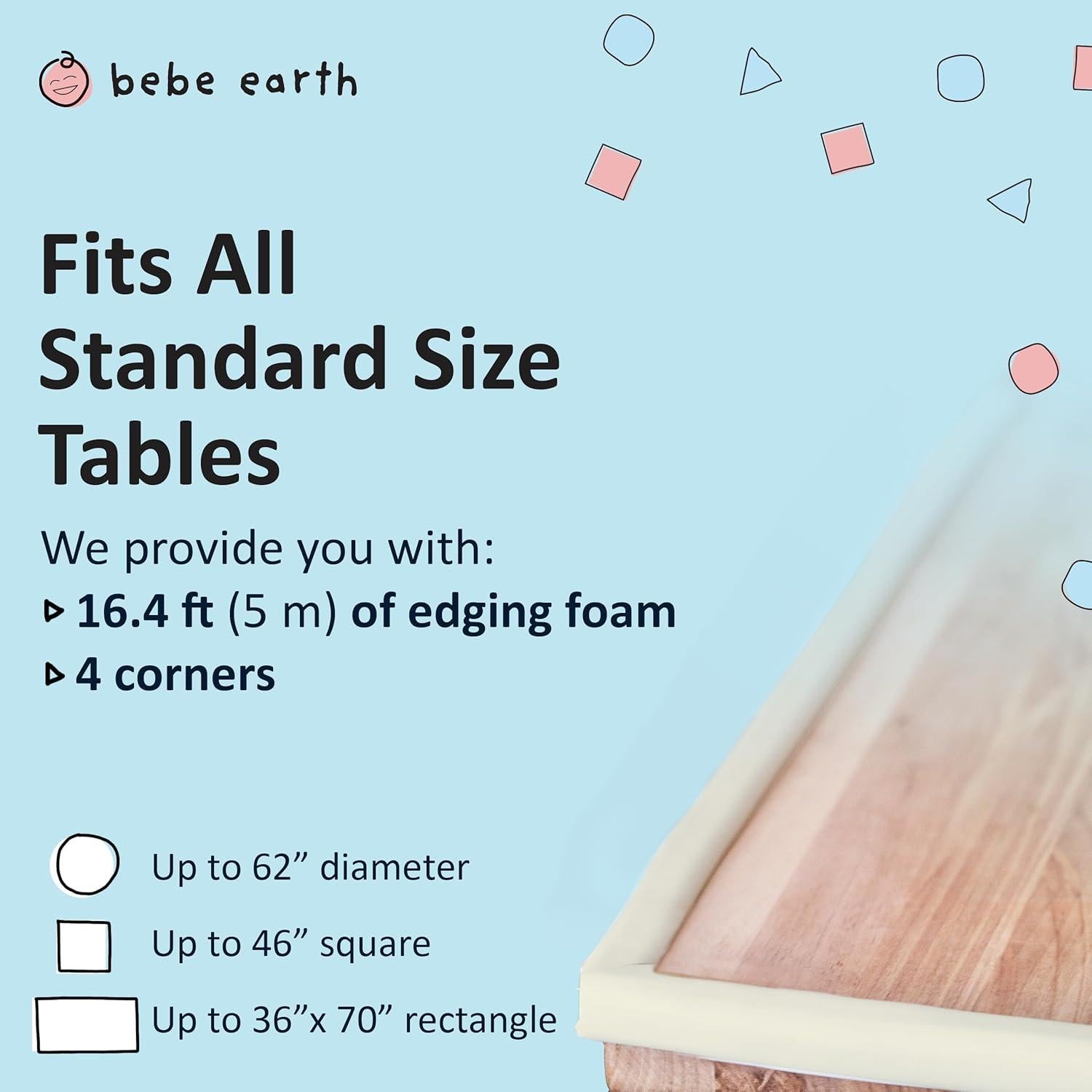 Protector de Bordes Bebé Earth 5m + 4 Esquinas Espuma Marrón