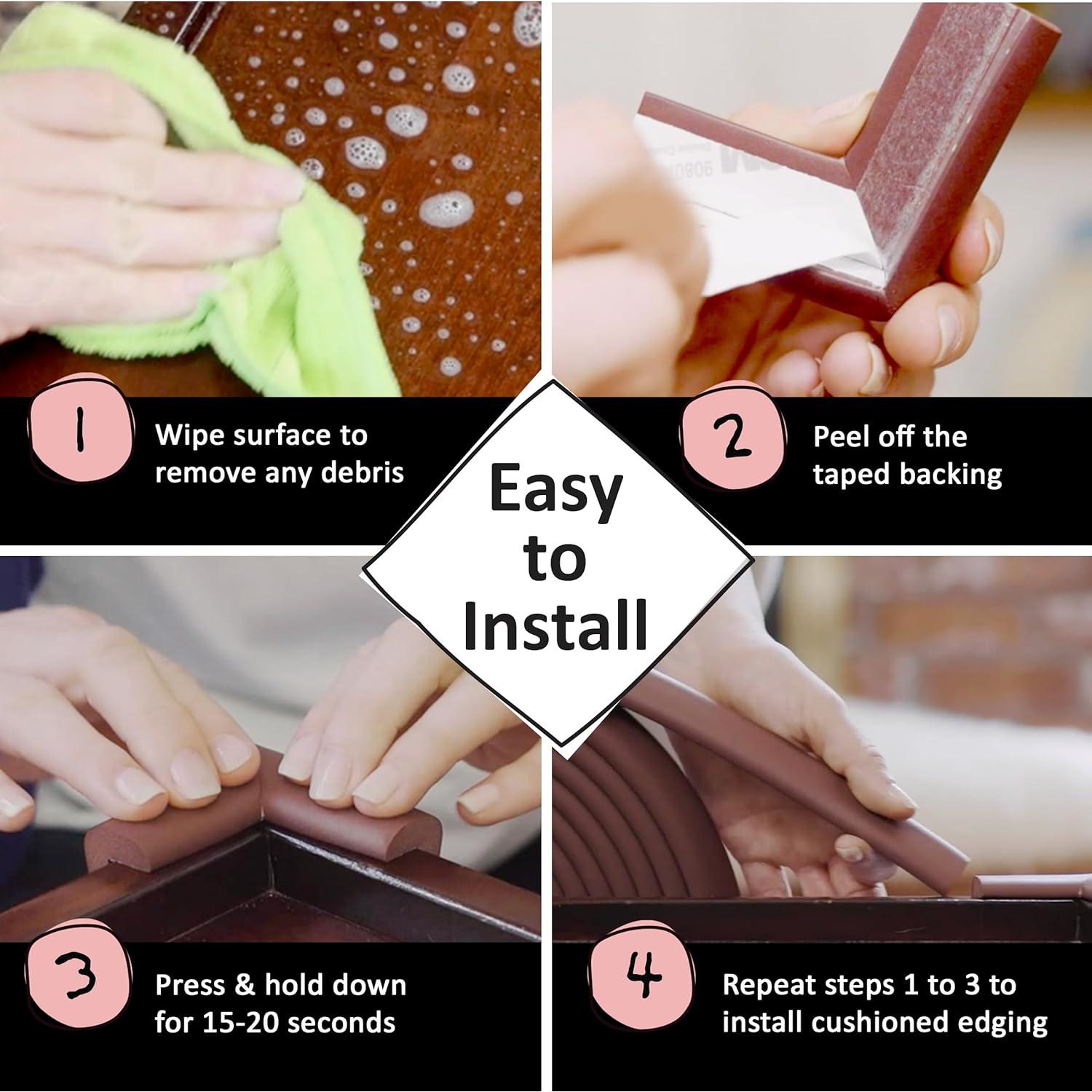 Protector de Bordes Bebé Earth 5m + 4 Esquinas Espuma Marrón