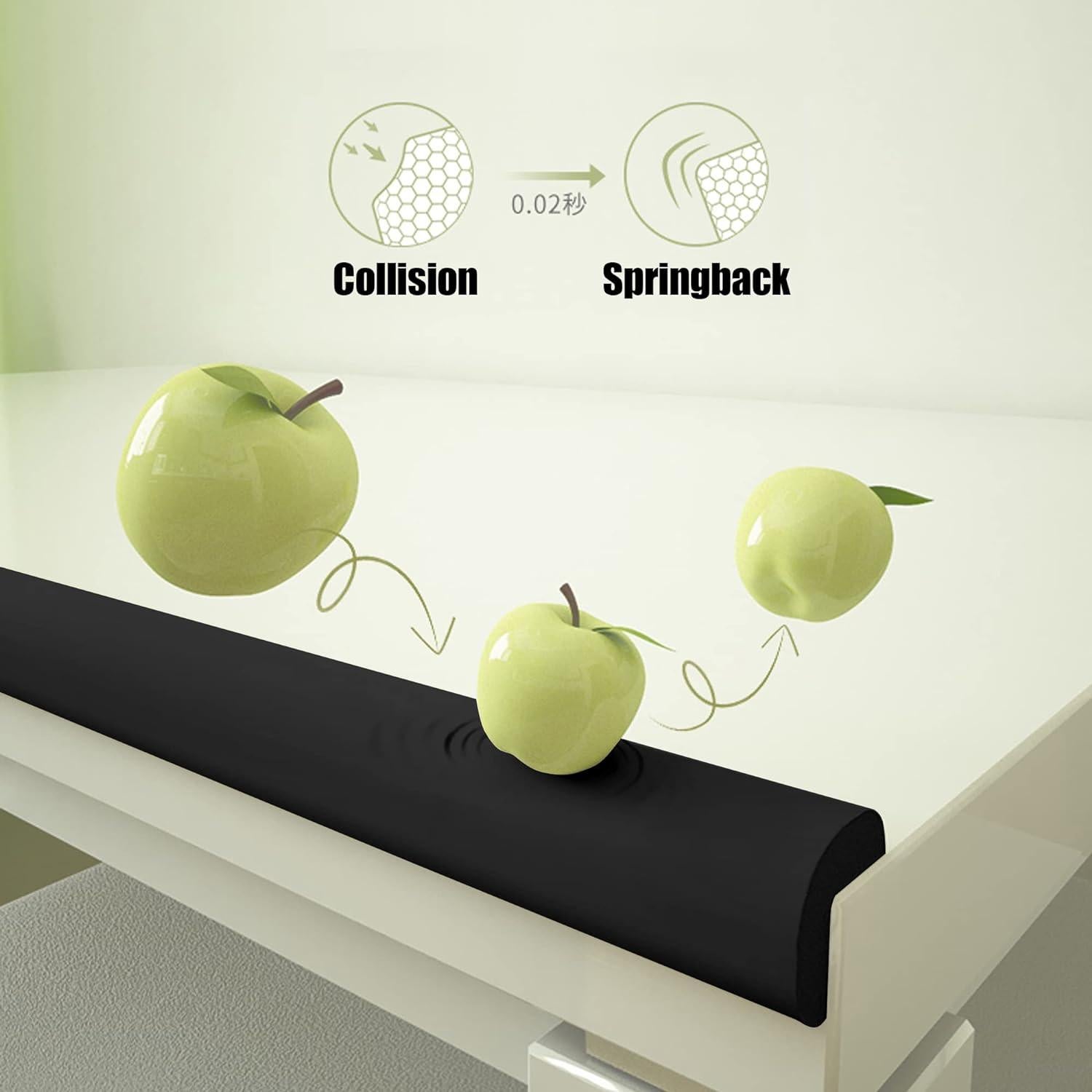 Protector de Esquinas y Bordes para Bebés Grelex 3.81m Negro