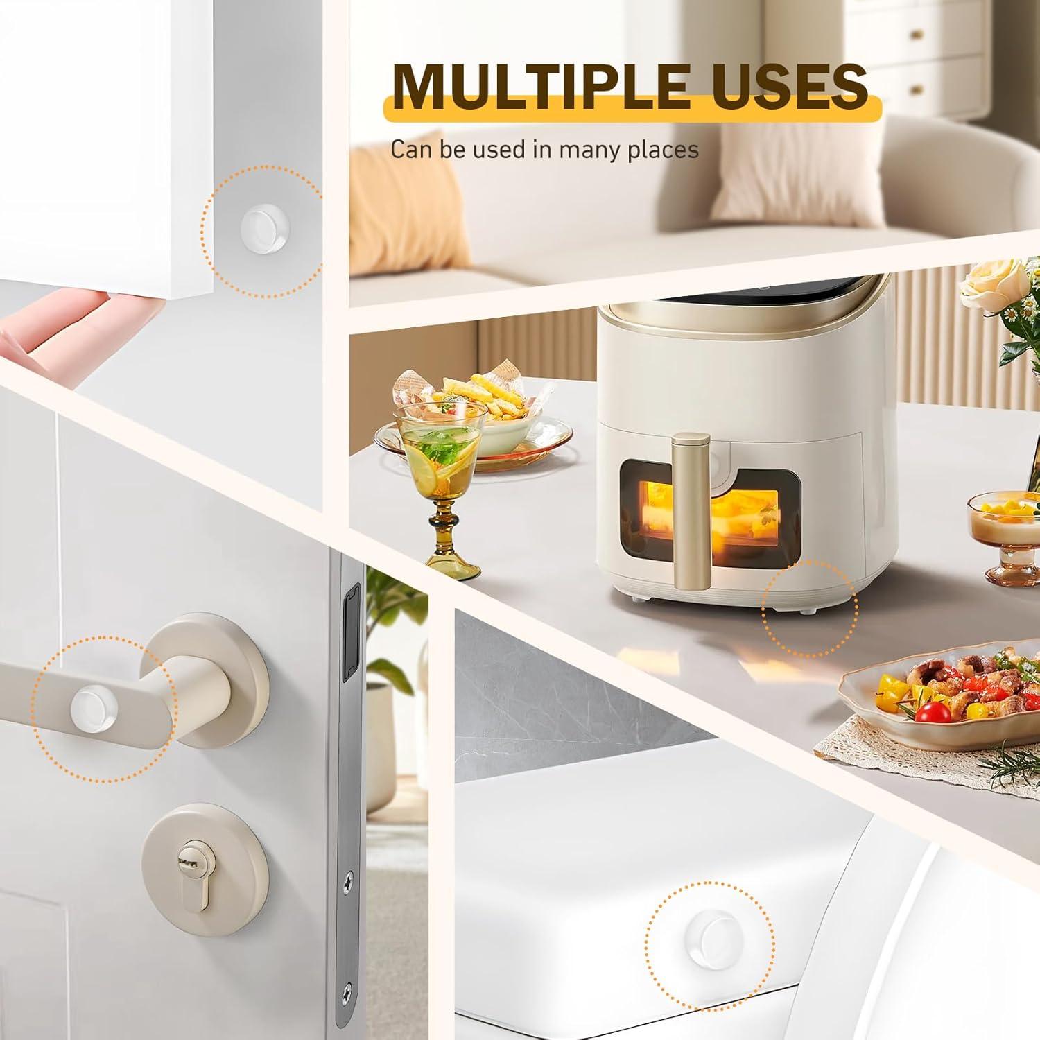 Bumpers de Silicona Transparentes QUEENTI 160 Piezas 1.27 cm