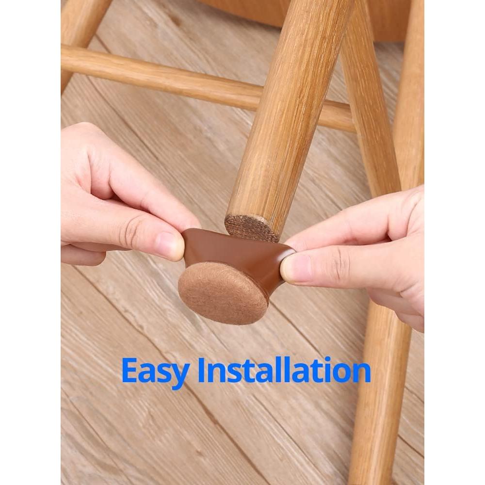 Protectores de Piso para Patas de Silla ARTHURS 16 Pcs Silicona Negra