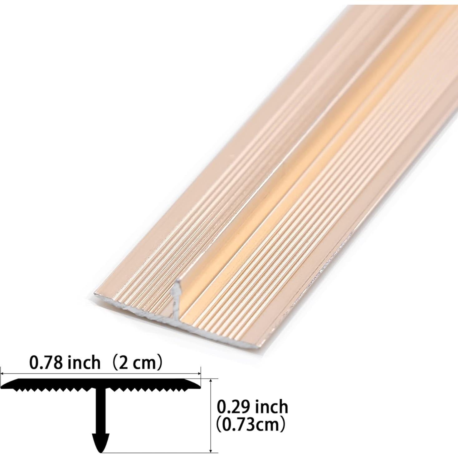 Tira de Moldura de Aluminio en T Trimold 0.9m Oro Mate