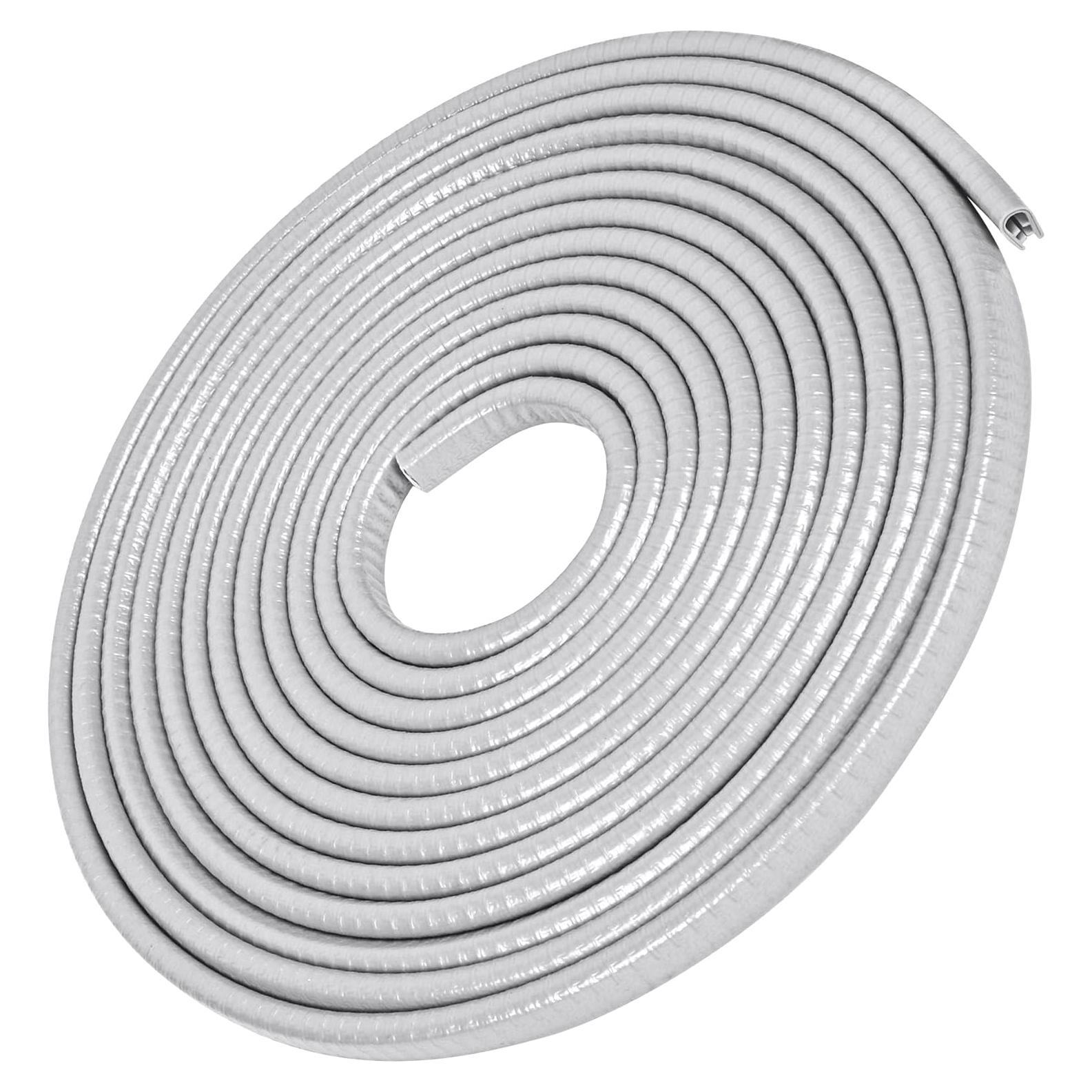 MYFAMIREA 13Ft(4M) Long Car Door Edge Guards, U Shape Edge Trim Rubber Seal Protector Car Door Protection Anti-Collision Rubber Clips Easy to Cut No Need Adhesive Fit for Most Vehicles| Grey