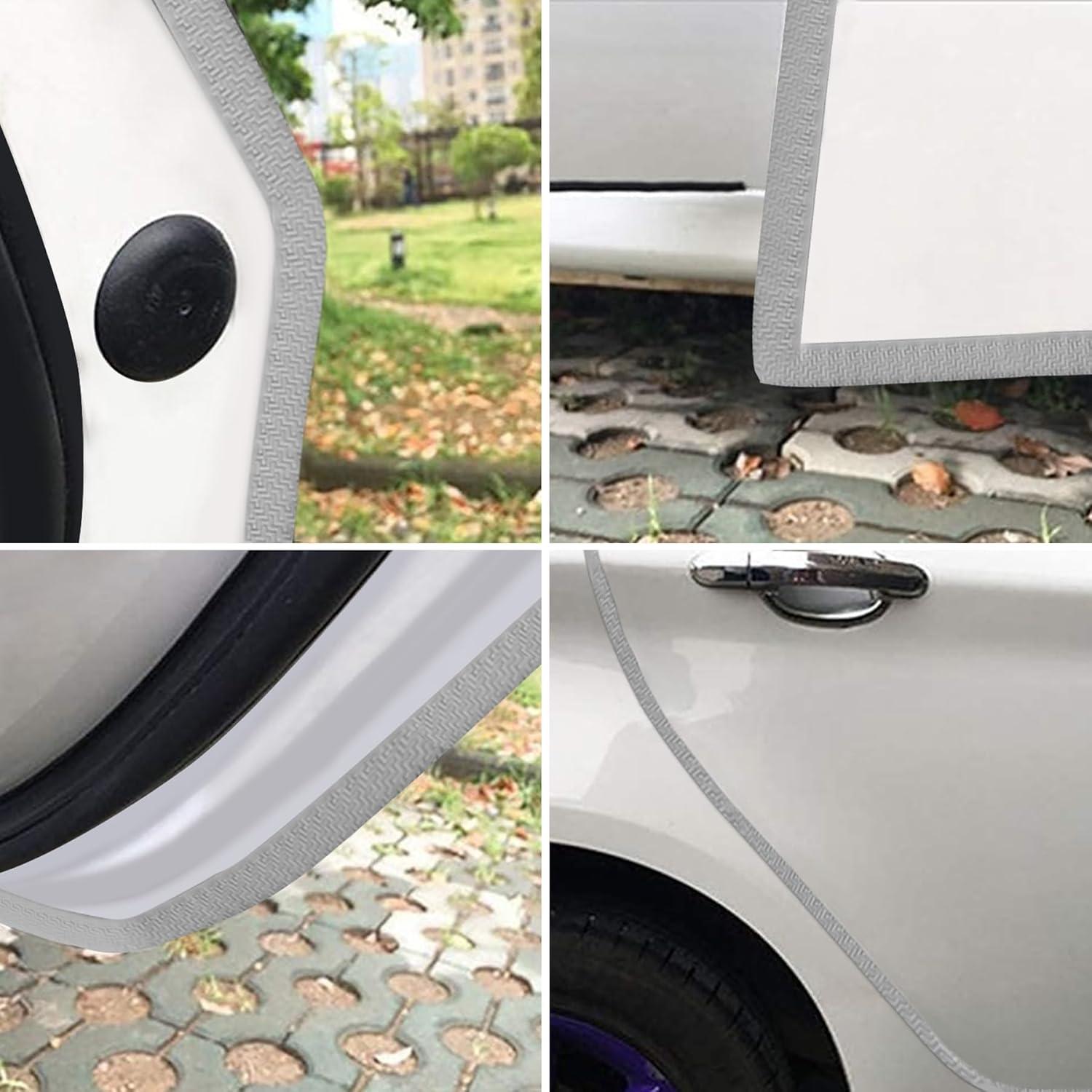 MYFAMIREA 13Ft(4M) Long Car Door Edge Guards, U Shape Edge Trim Rubber Seal Protector Car Door Protection Anti-Collision Rubber Clips Easy to Cut No Need Adhesive Fit for Most Vehicles| Grey