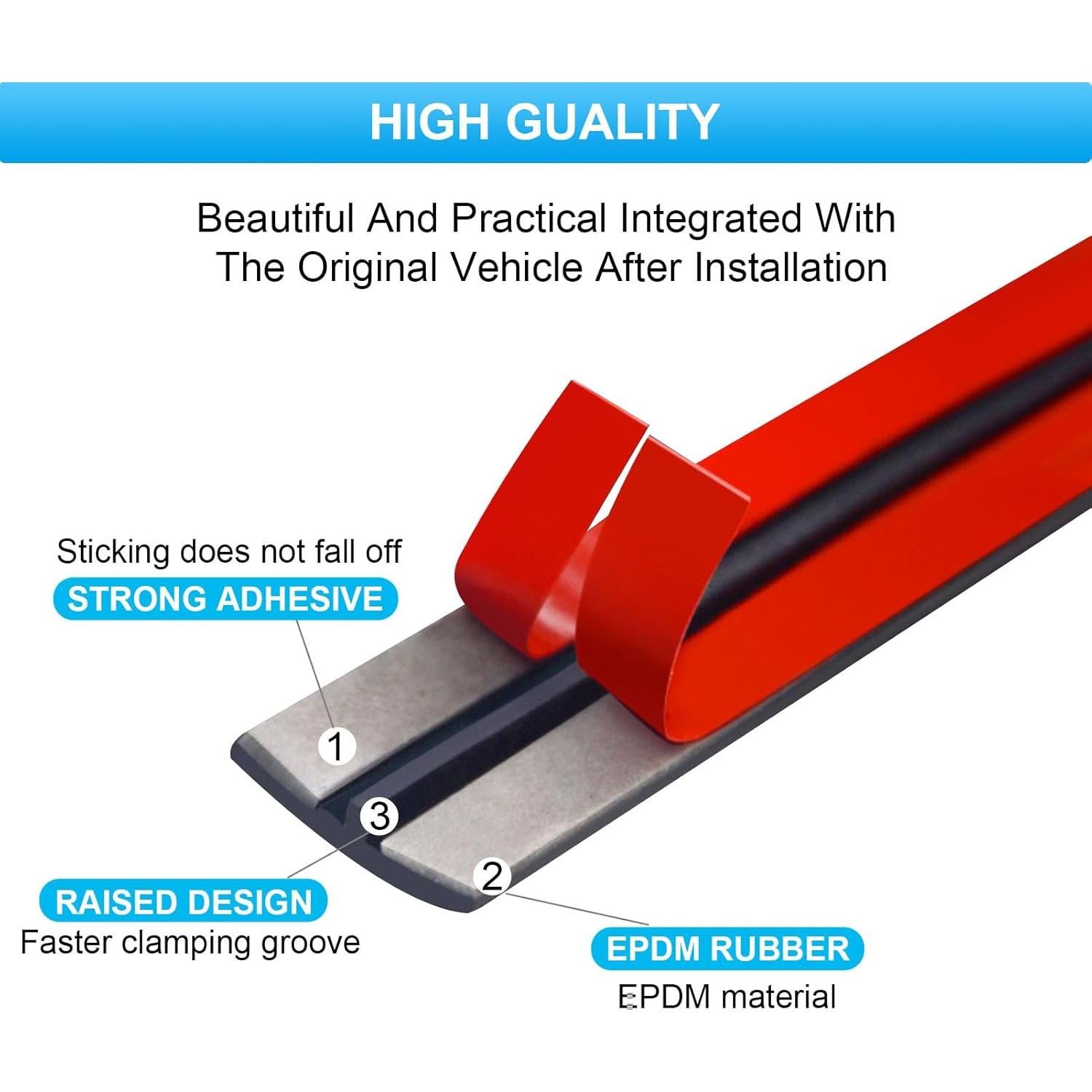 Tira de Sellado de Goma DOTAATDW 19mm x 7m para Parabrisas