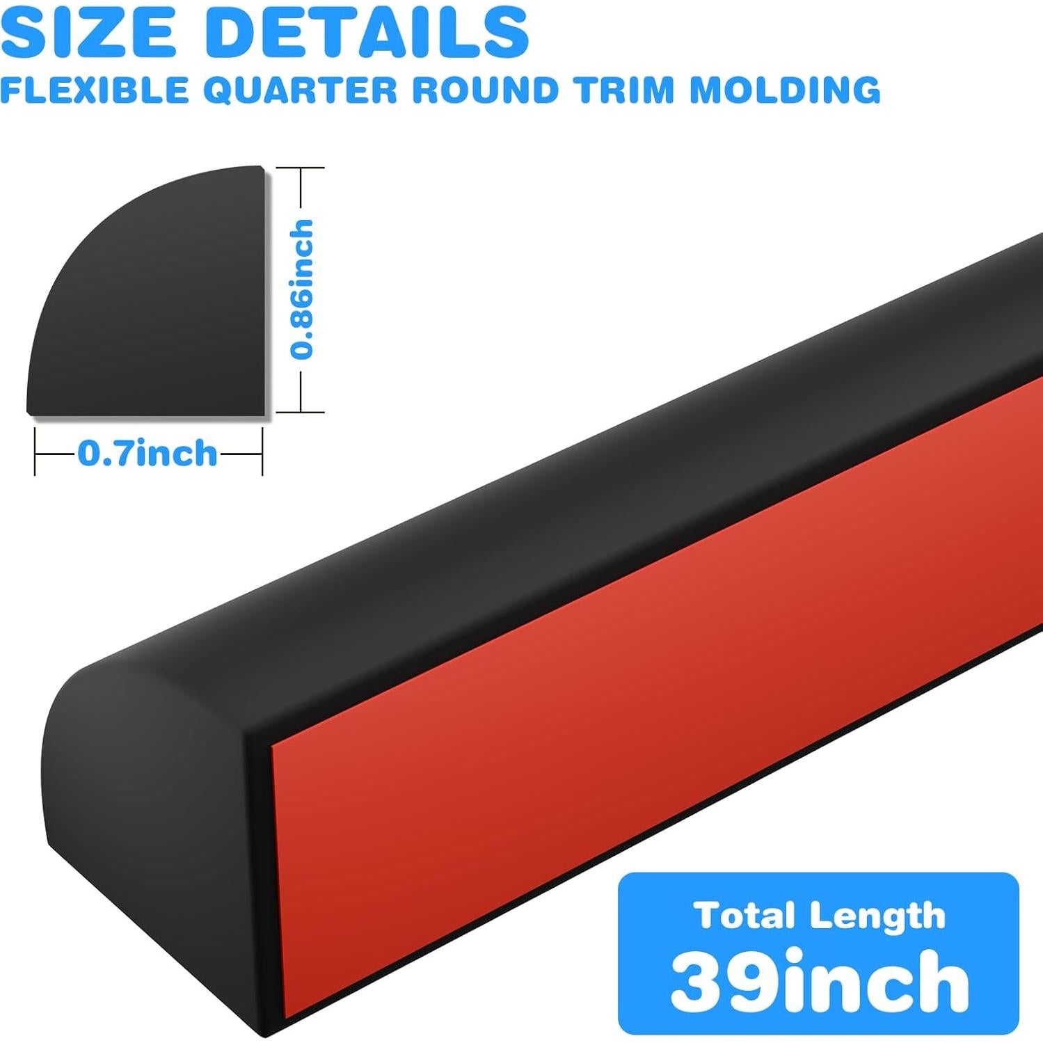 Moldura Flexible Autoadhesiva Ahua Walsong 99 cm Negra