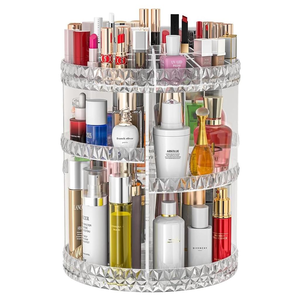 Organizador de Maquillaje Giratorio Famitree 360° Acrílico Transparente