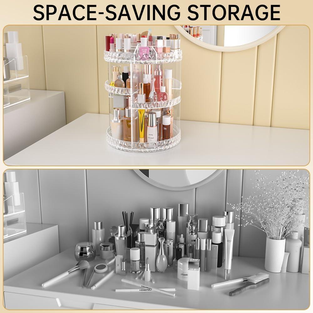 Organizador de Maquillaje Giratorio Famitree 360° Acrílico Transparente